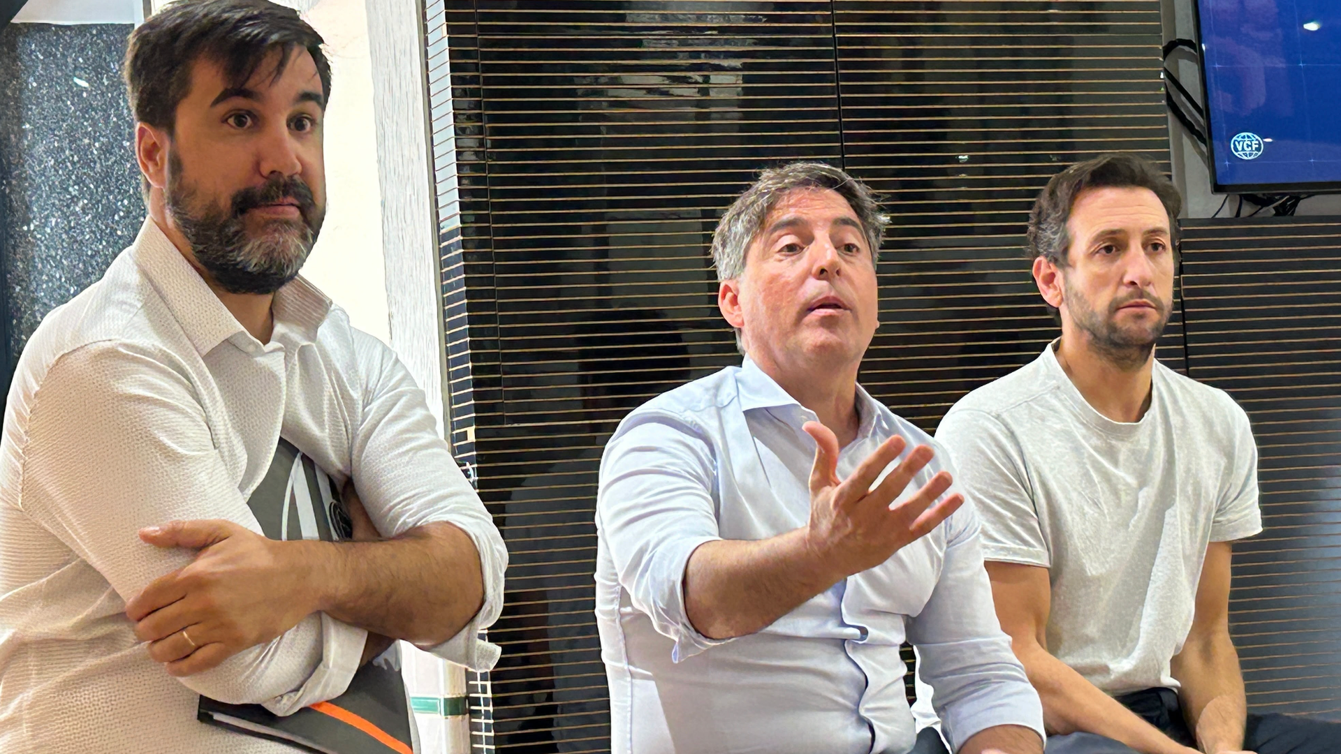 Javier Solís, director general, Jorge García, director de marketing y Franco Segarra, director de Ticketing del Valencia CF