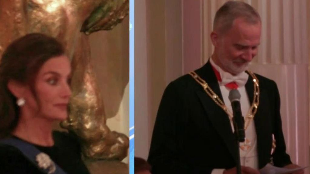 Las caras de doña Letizia al escuchar al rey hablar finés