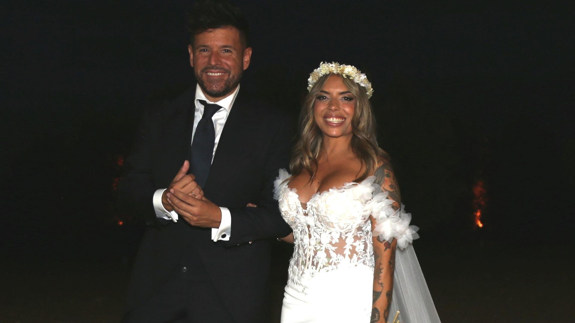 Pablo López y Laura Rubio el día de su boda