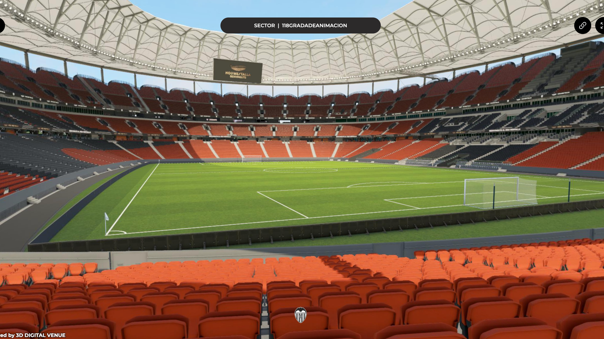 Recreación del Nou Mestalla con la nueva herramienta 3D