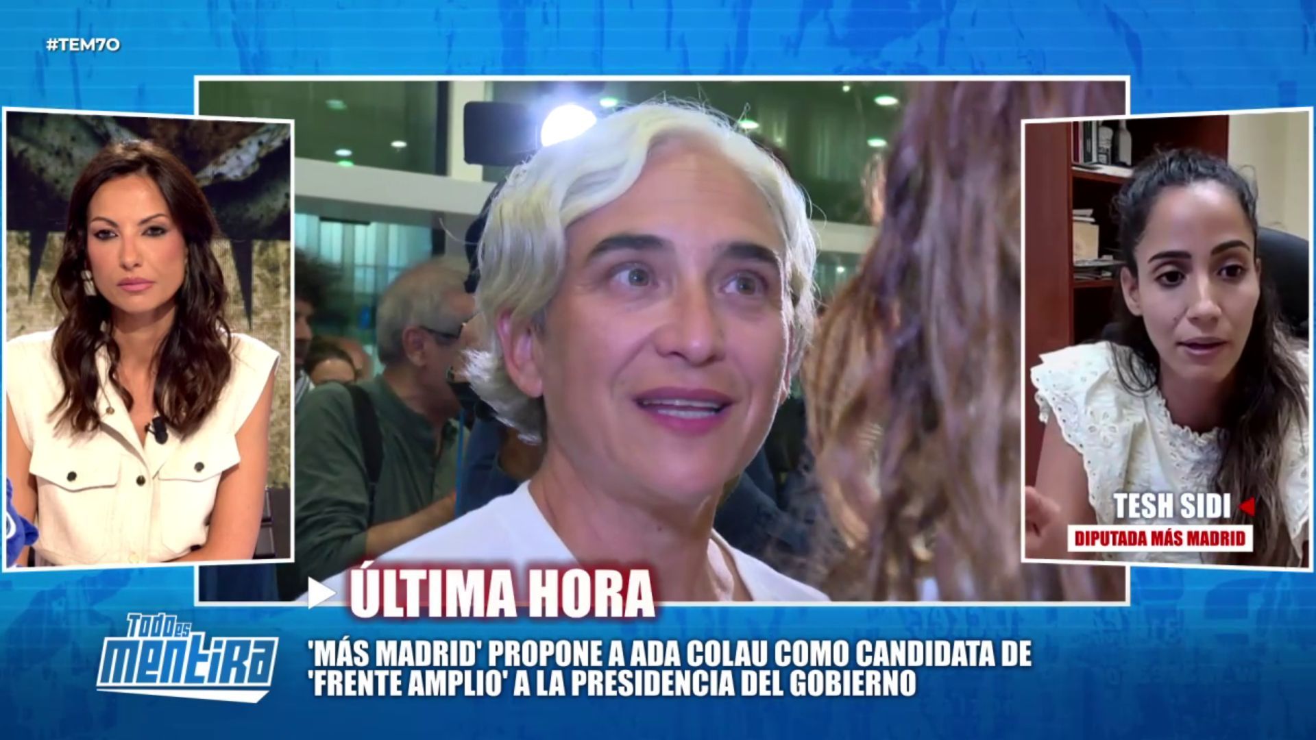Tishi Sidi aclara la razón de la apuesta de ‘Más Madrid’ por Ada Colau como candidata a la presidencia de ‘Frente Amplio’