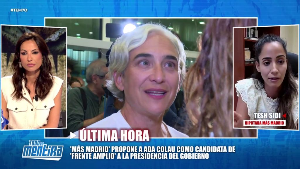 Tesh Sidi explica la apuesta de ‘Más Madrid’ por Ada Colau como candidata a la presidencia de ‘Frente Amplio’: “Es importante representar la territorialidad”