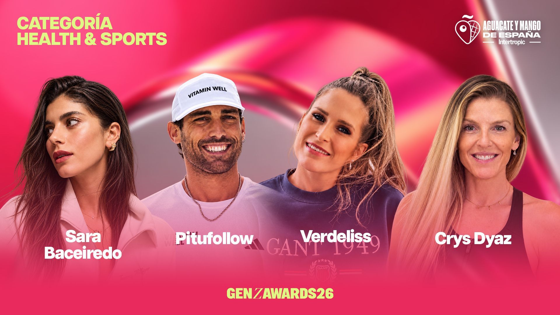 Los nominados en la categoría ‘Health & Sports by Aguacate y Mango de España’