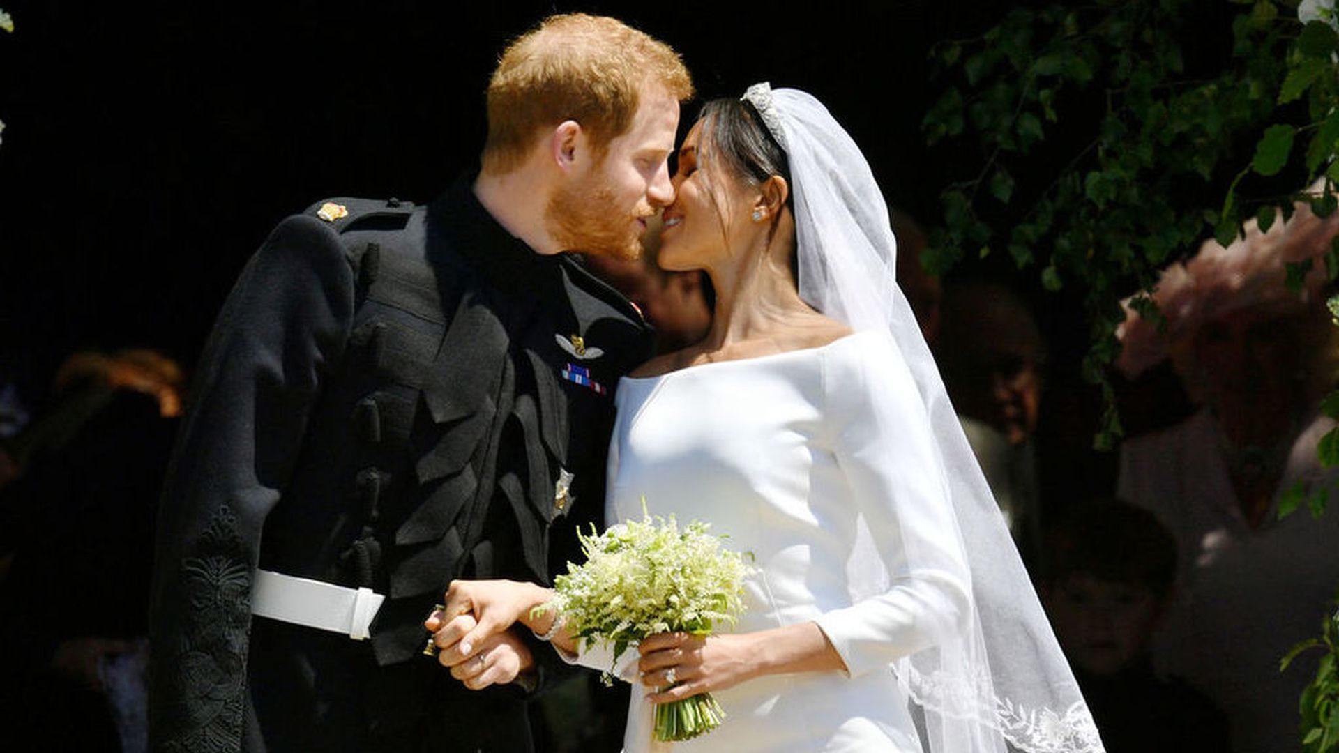 Harry y Meghan durante su boda