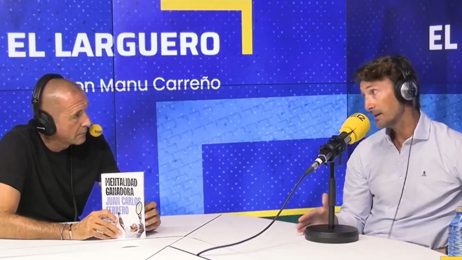 Manu Carreño junto a Juan Carlos Ferrero en El Larguero Manu Carreño junto a Juan Carlos Ferrero en El Larguero