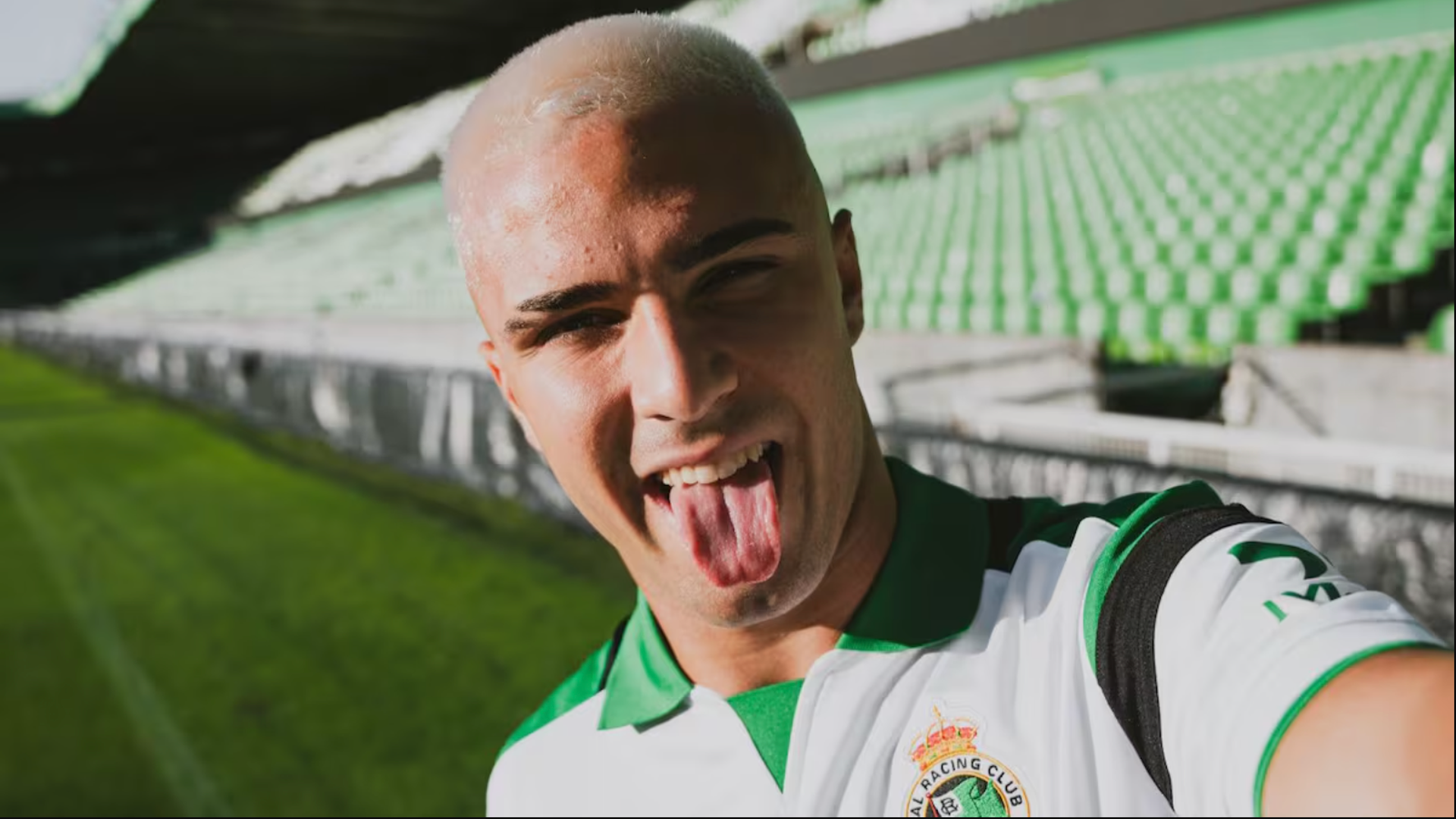 Pablo García con el Racing de Santander