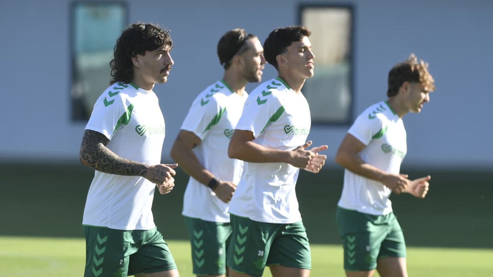 Pablo López, en el entrenamiento del primer equipo
