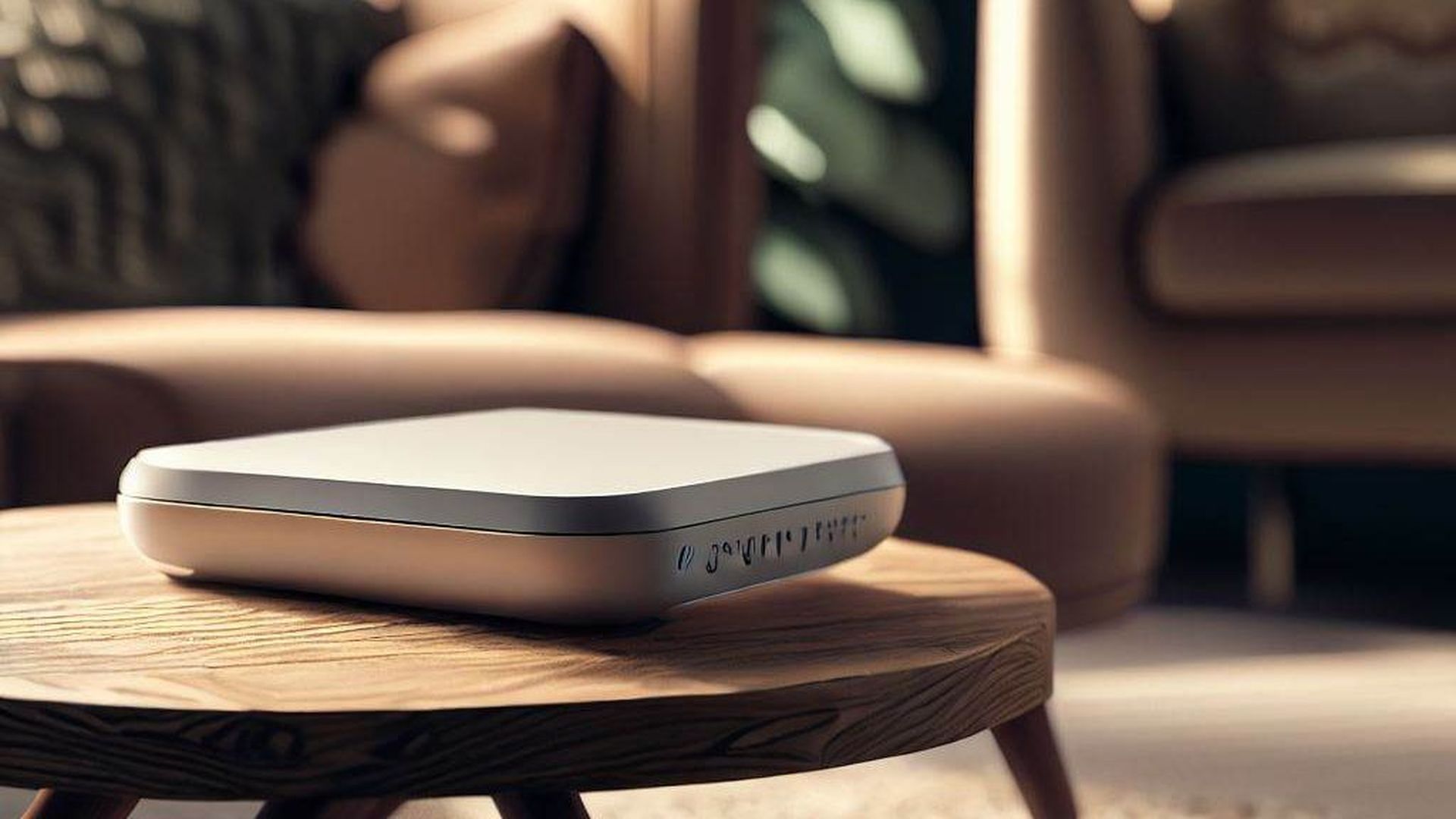 Un router WiFi en un salón Un router WiFi en un salón