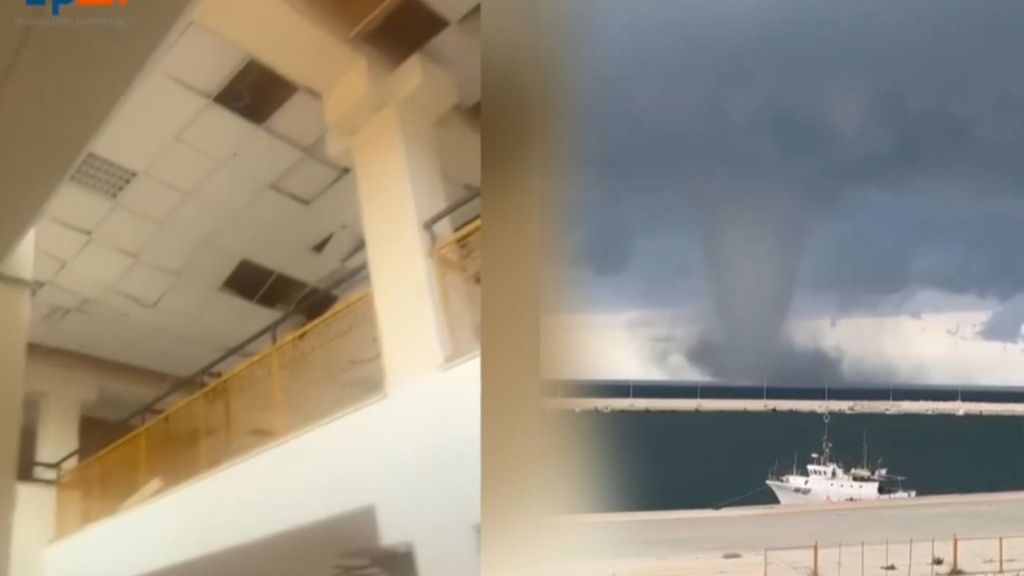 El tornado que puso en alerta al oeste de Sicilia: se originó en el mar, se adentró por el puerto y dejó varios heridos