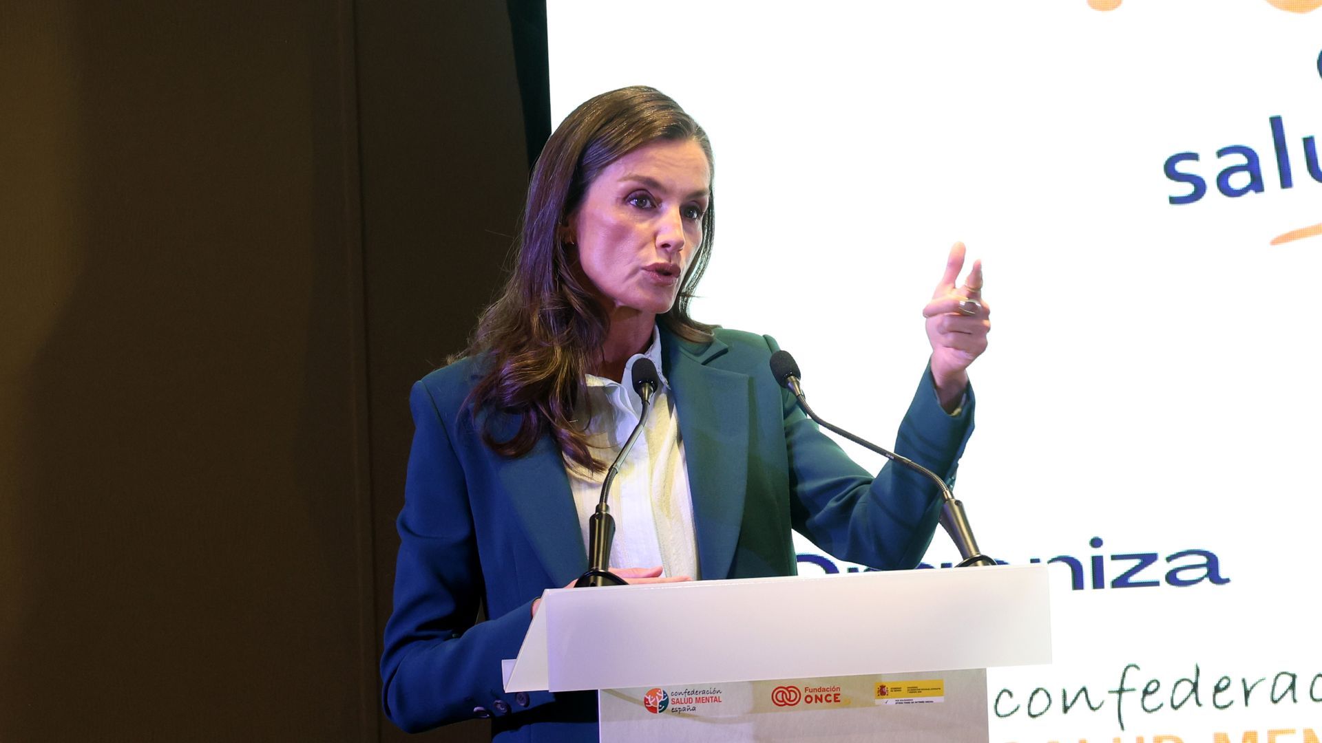 La reina Letizia durante el acto institucional del Día Mundial de la Salud Mental 2026