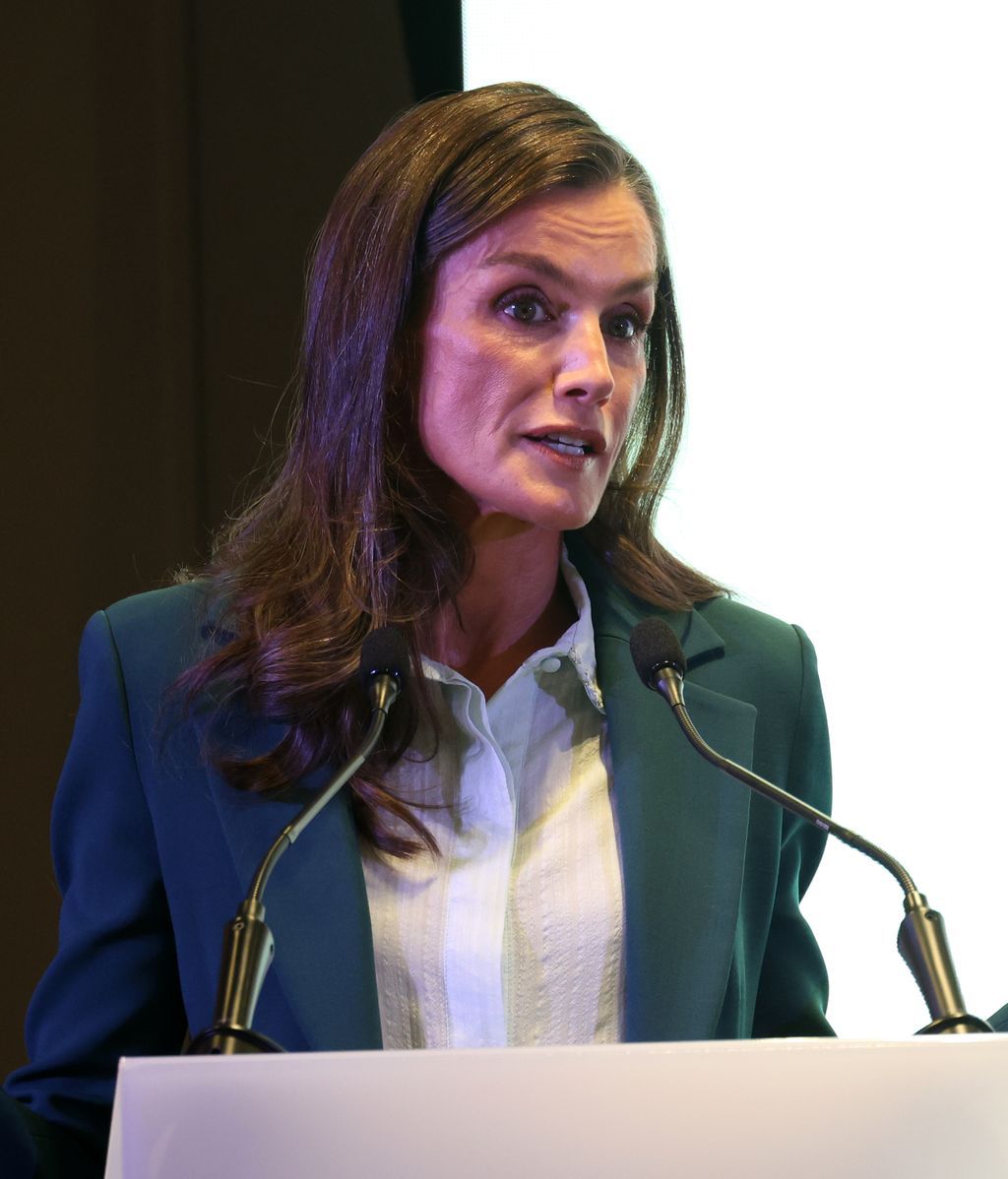 La reina Letizia durante el acto institucional del Día Mundial de la Salud Mental 2026