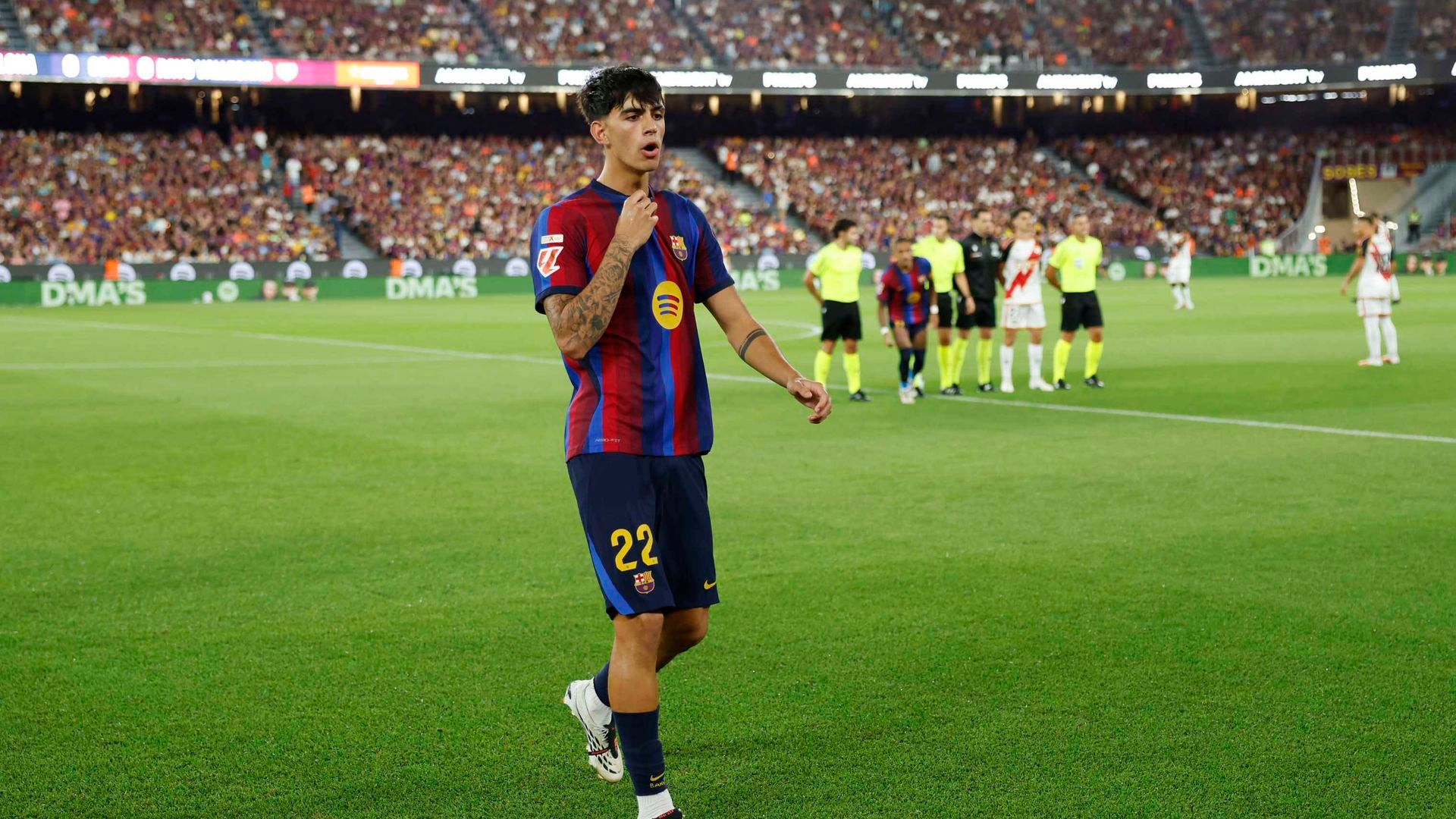 Marc Bernal, durante un partido del Barça