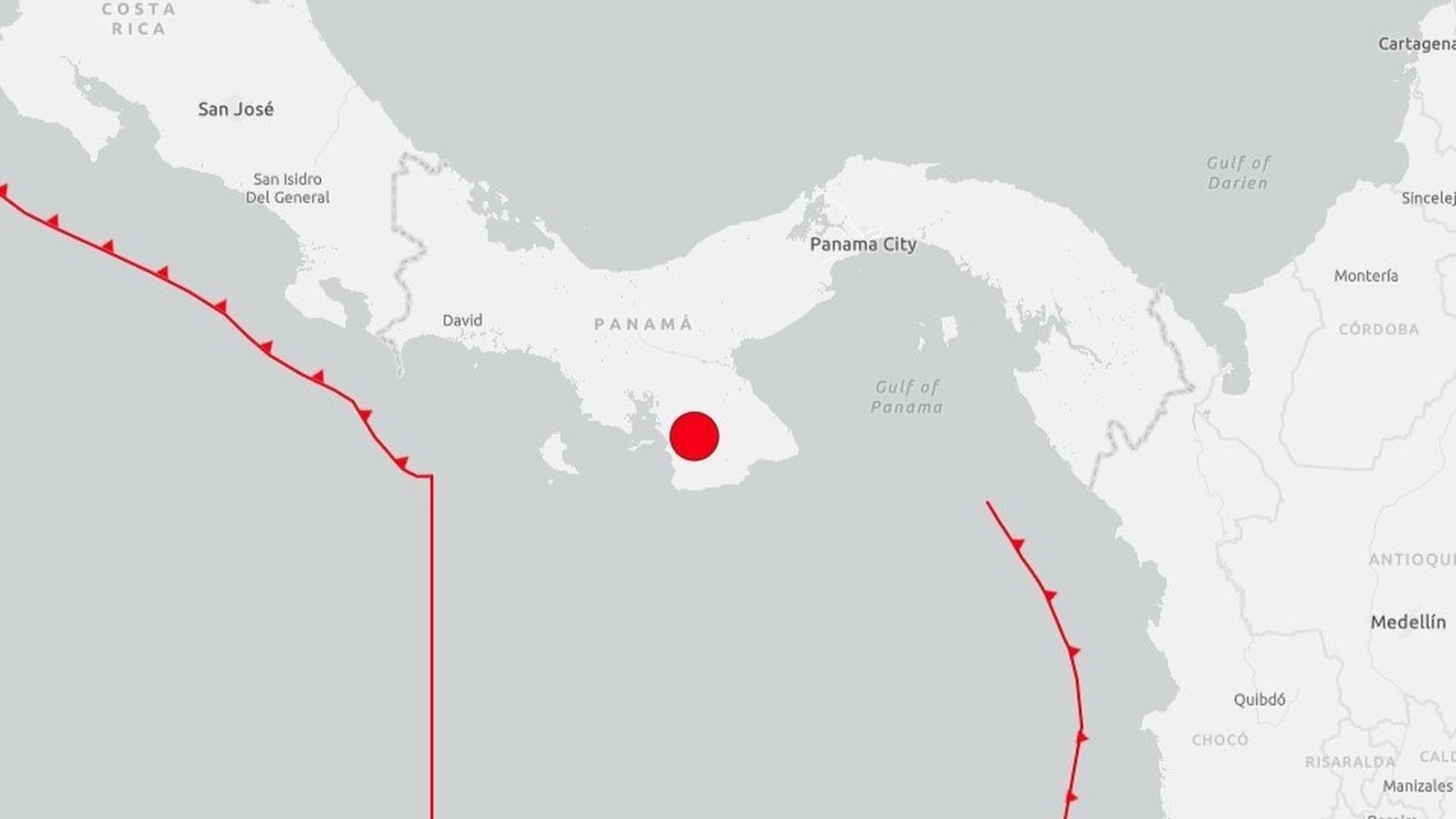 Registrado un terremoto de magnitud 7,6 en el centro-sur de Panamá con alerta de tsunami Registrado un terremoto de magnitud 7,6 en el centro-sur de Panamá con alerta de tsunami
