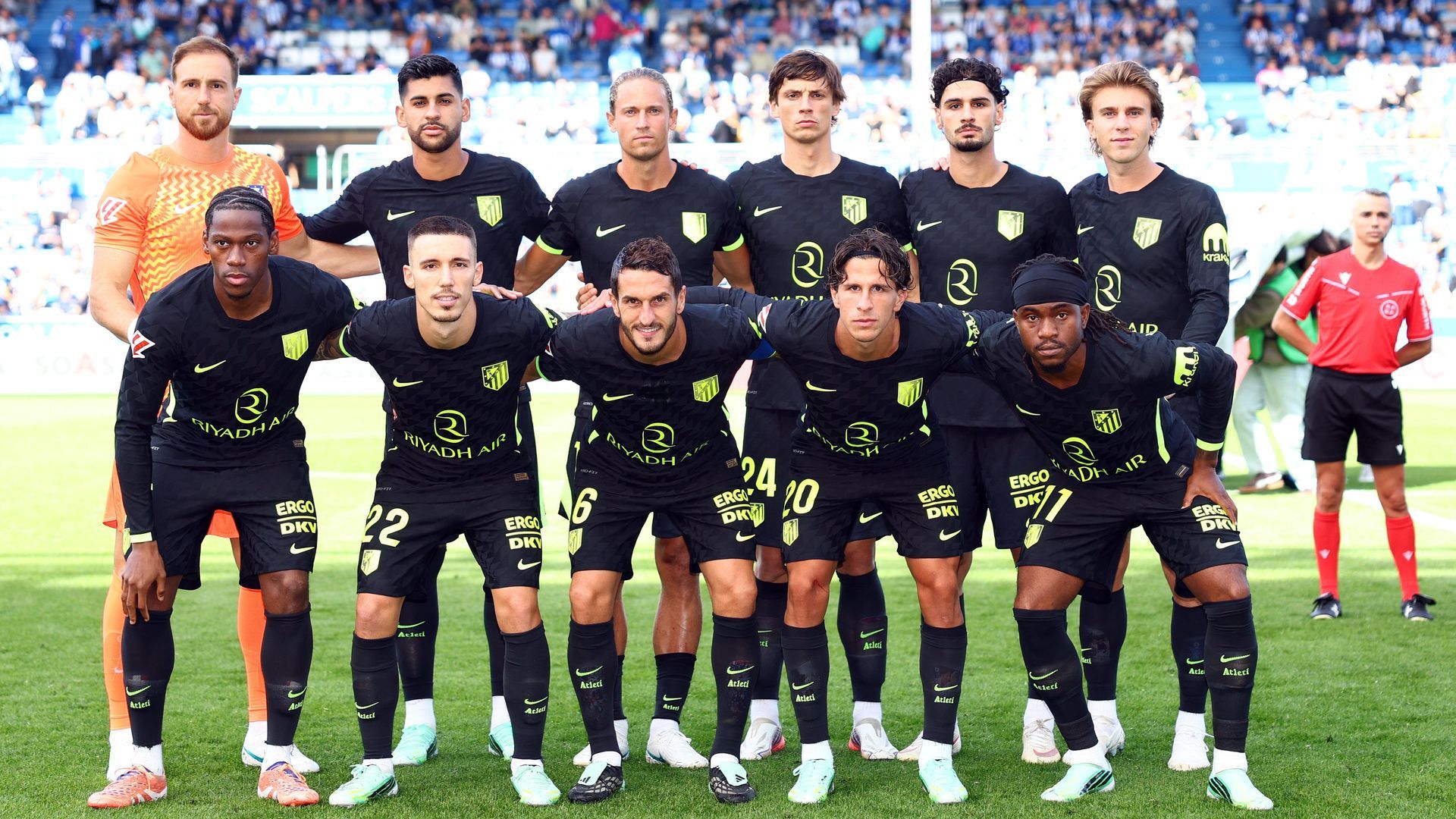 El once del Atlético de Madrid en Mendizorroza El once del Atlético de Madrid en Mendizorroza