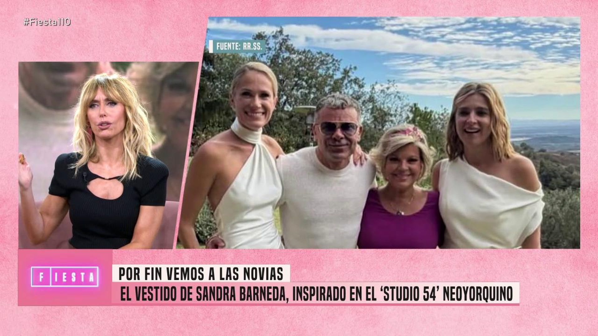 Jorge Javier y Terelu junto a las novias