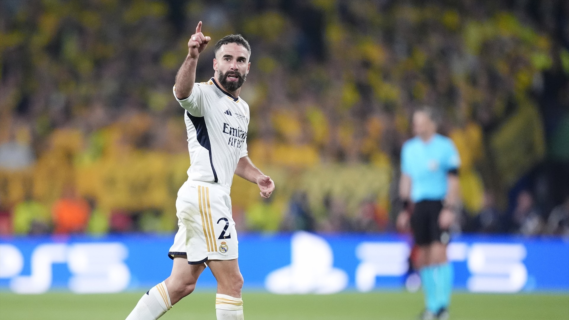Dani Carvajal celebra un gol con el Real Madrid Dani Carvajal celebra un gol con el Real Madrid