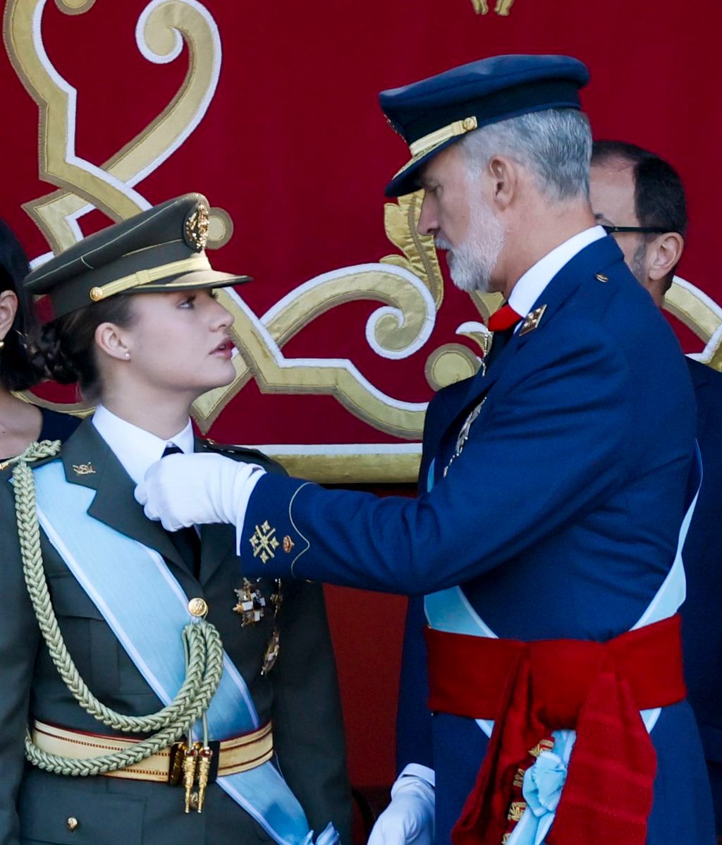 La princesa Leonor y el rey Felipe este 12 de octubre
