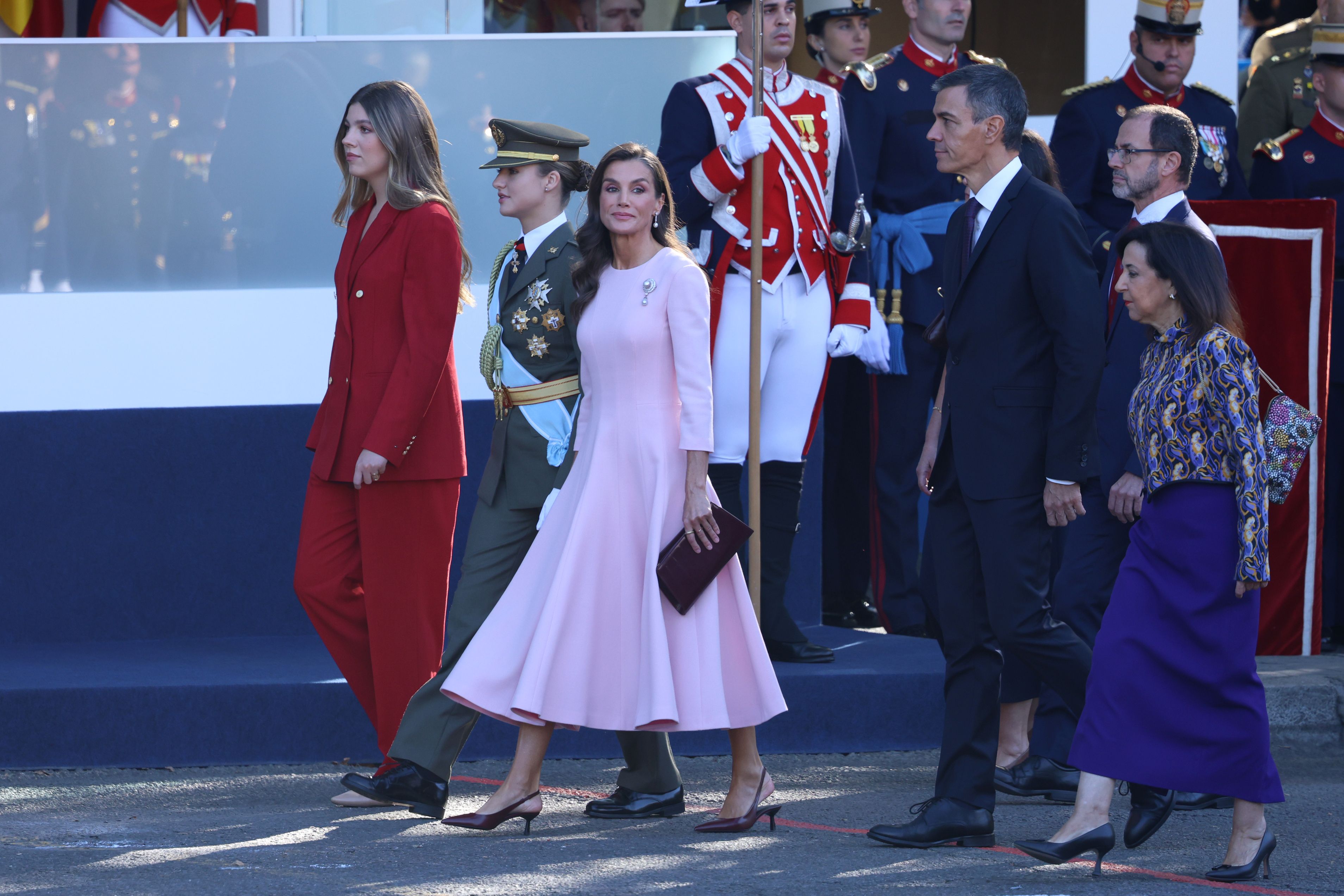 La reina Letizia durante el desfile del 12 de octubre