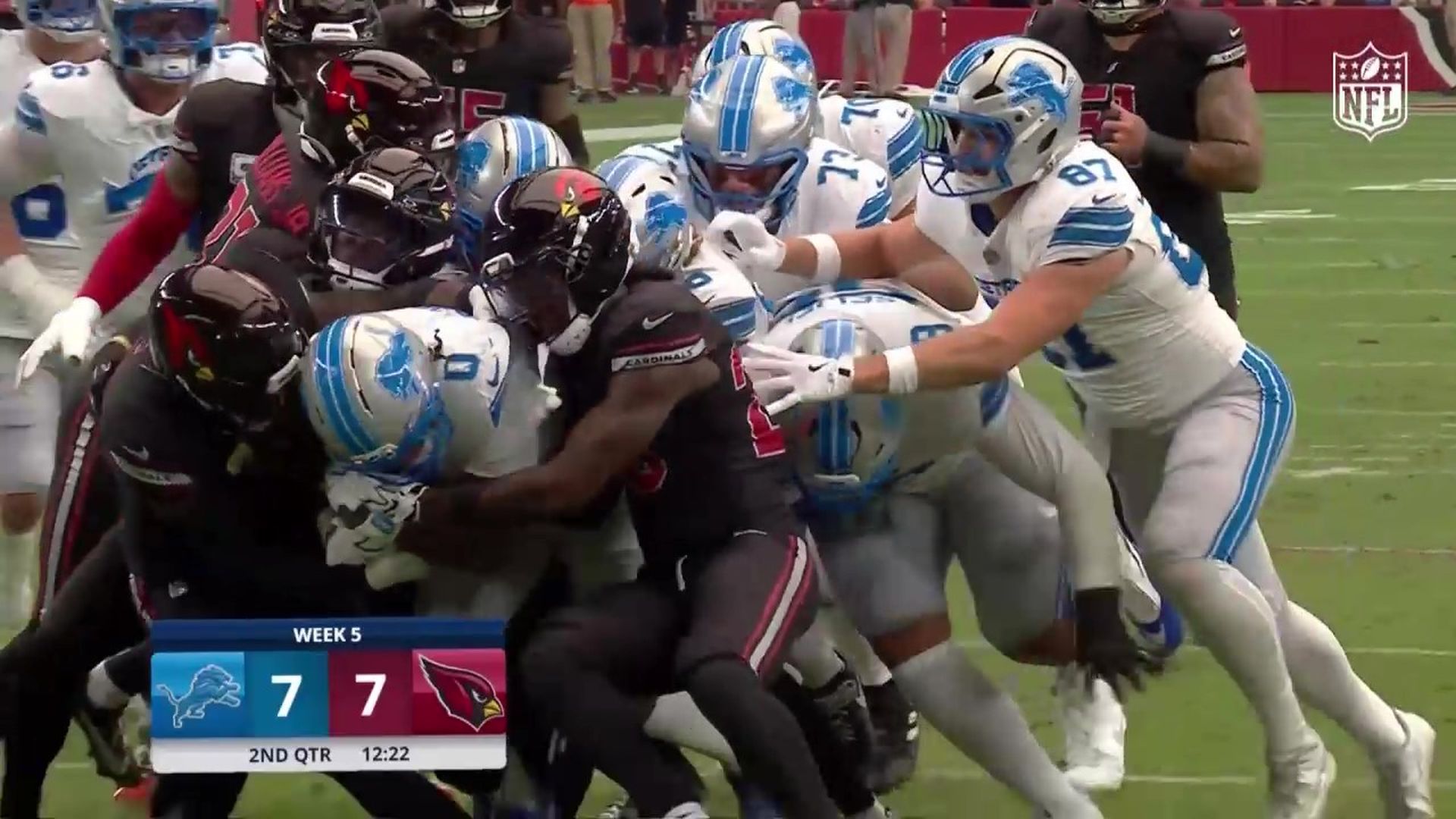 La triple carrera de Gibbs con los Lions en el partido ante los Cardinals
