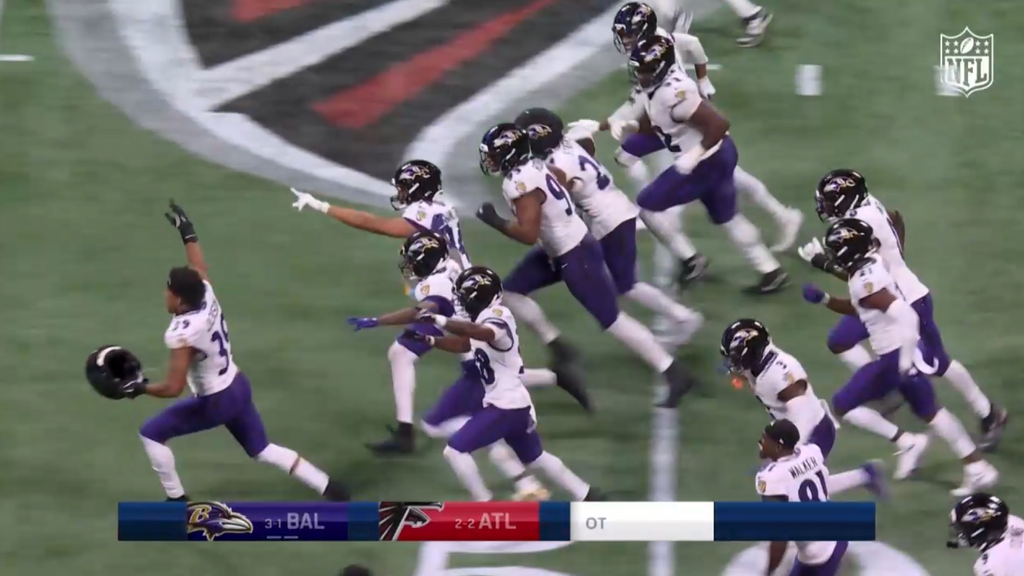 Baltimore Ravens 30 - 23 Atlanta Falcons: Tyler Huntley guía el triunfo en el tiempo extra