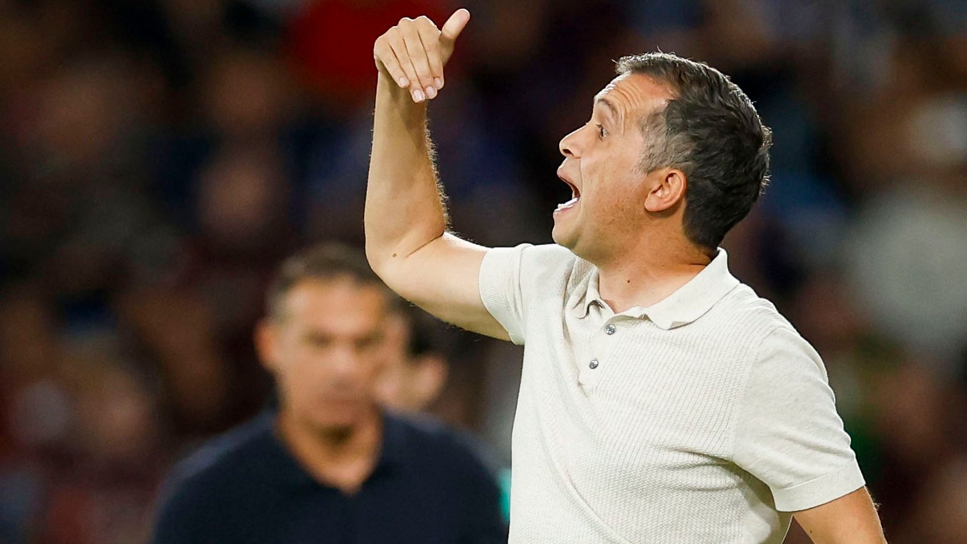 Luís Castro en el Levante-Sevilla Luís Castro en el Levante-Sevilla