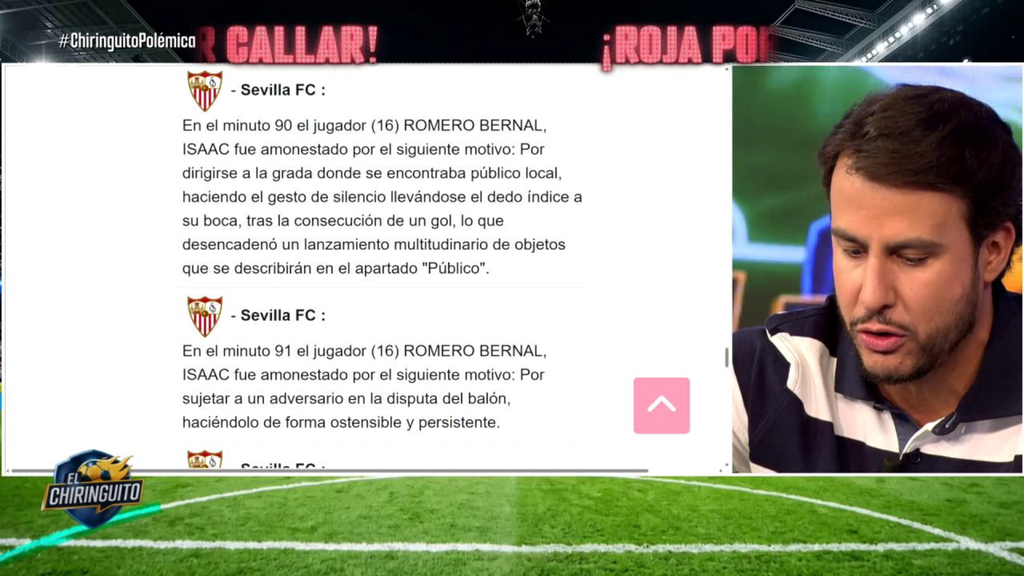 El acta arbitral del Levante-Sevilla
