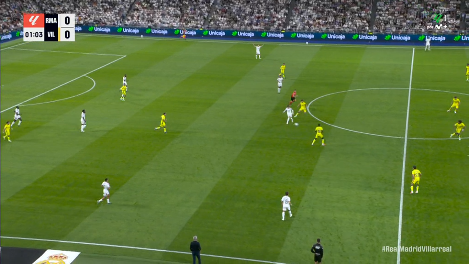El fuera de juego de Mbappé en los primeros instantes del Real Madrid-Villarreal