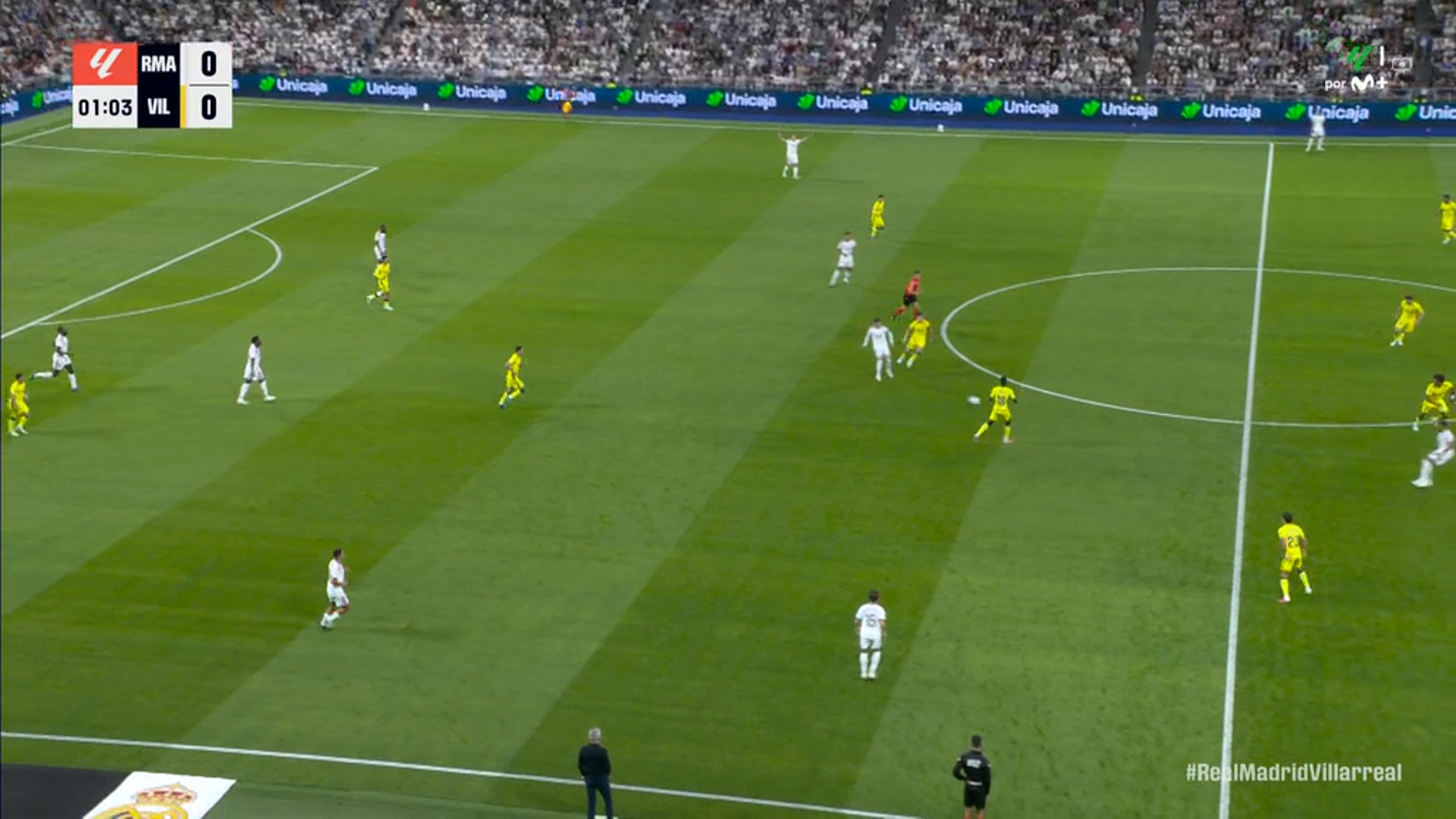 El fuera de juego de Mbappé en los primeros instantes del Real Madrid-Villarreal El fuera de juego de Mbappé en los primeros instantes del Real Madrid-Villarreal
