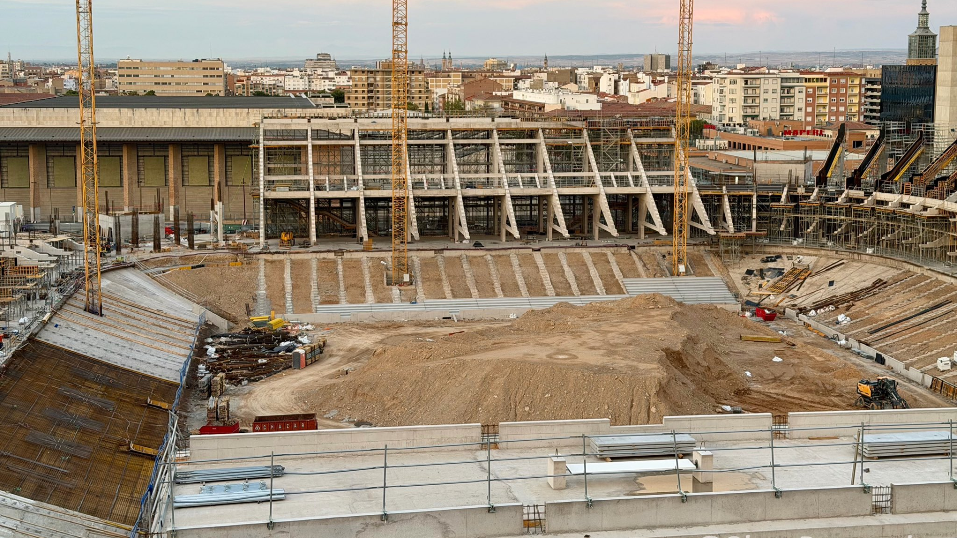 Así avanzan las obras de la Nueva Romareda
