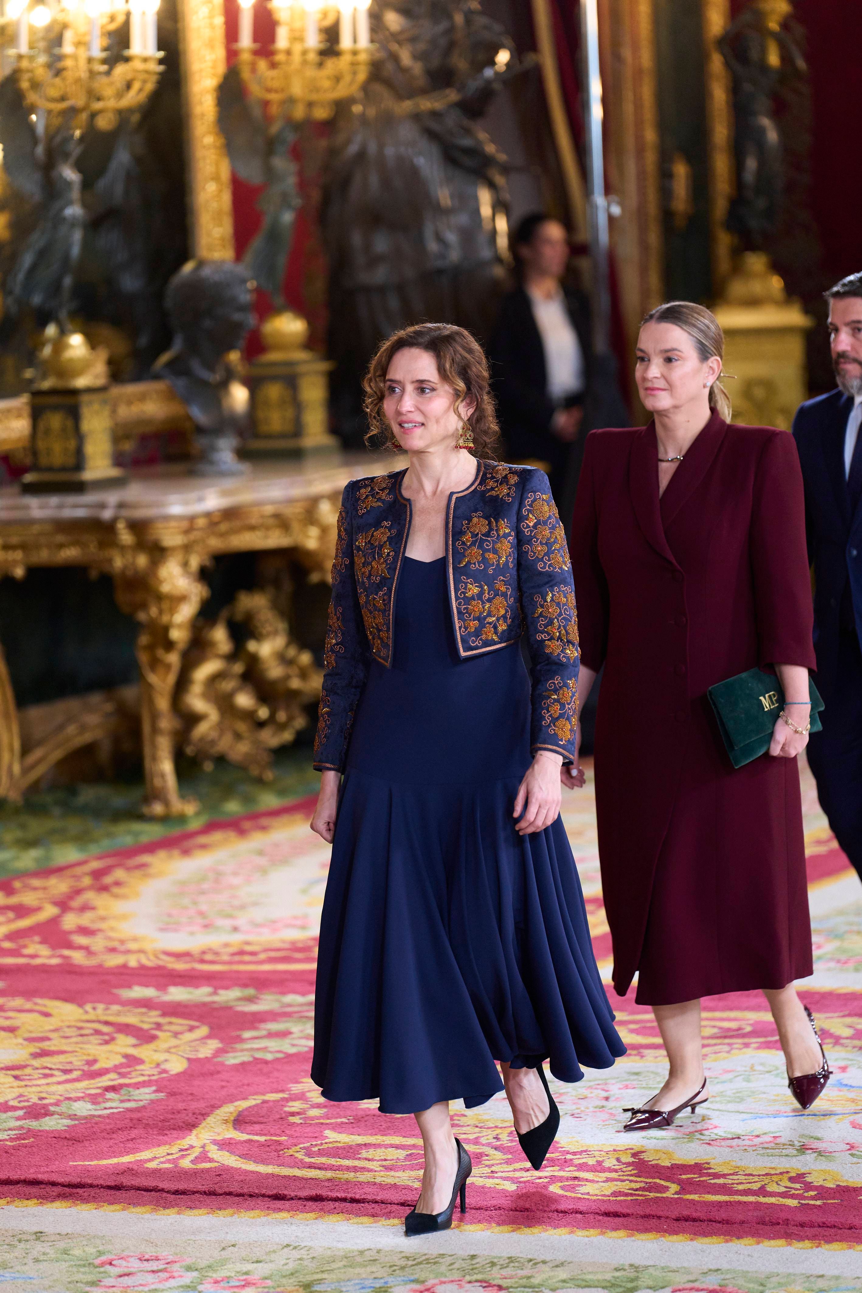 Isabel Díaz Ayuso en la recepción de la Casa Real