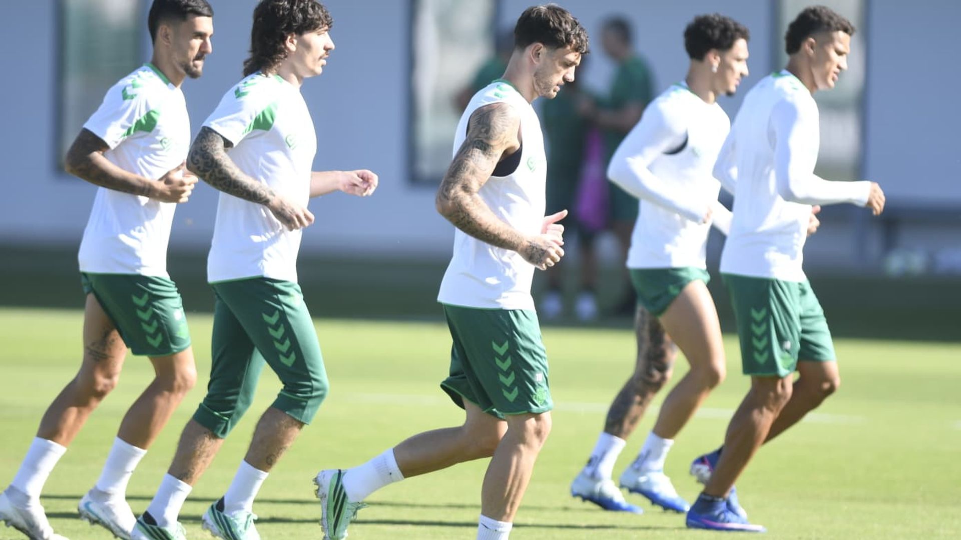 Troy Parrott, en el entrenamiento de este martes