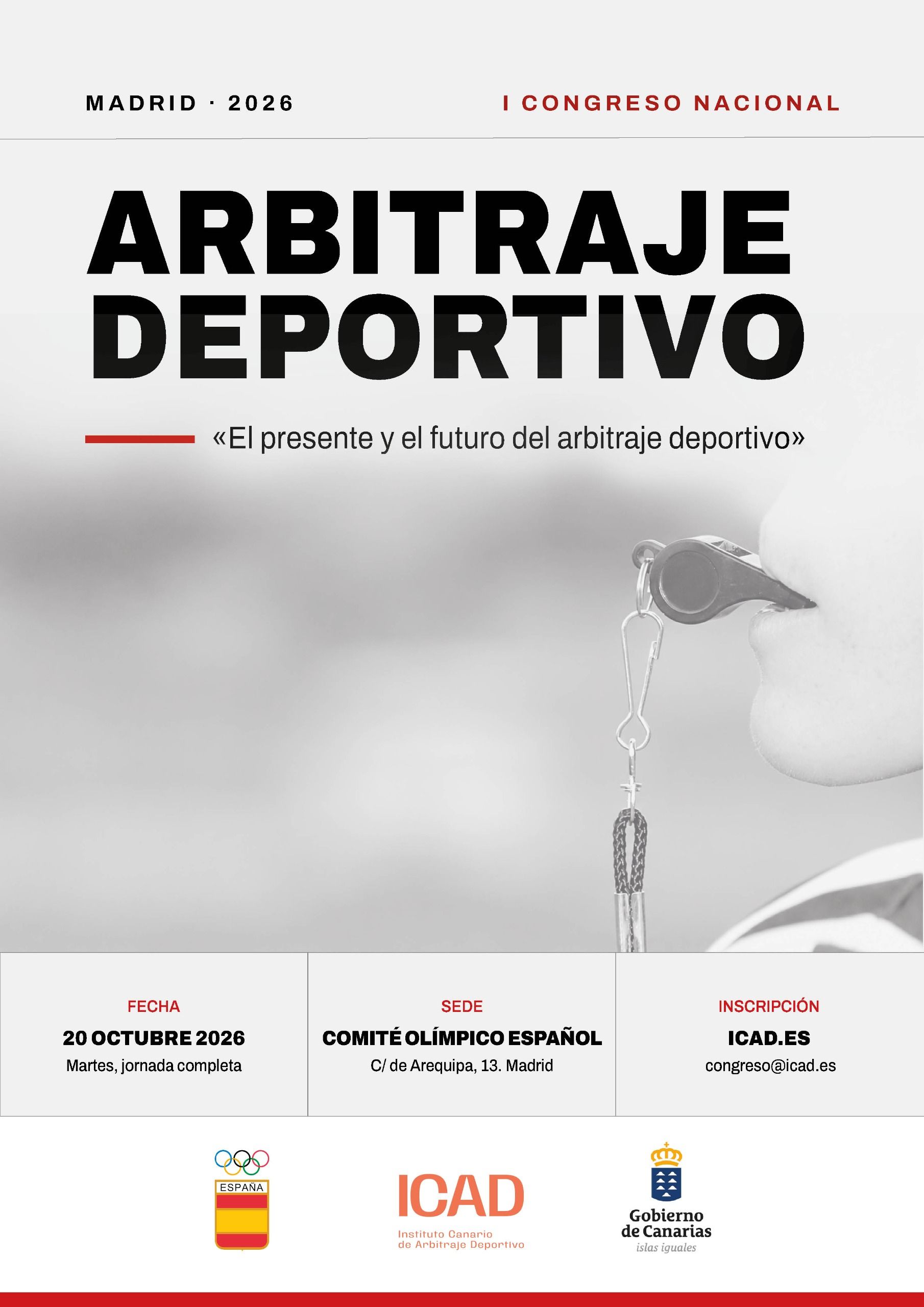 Congreso nacional de arbitraje deportivo, 20 de octubre de 2026