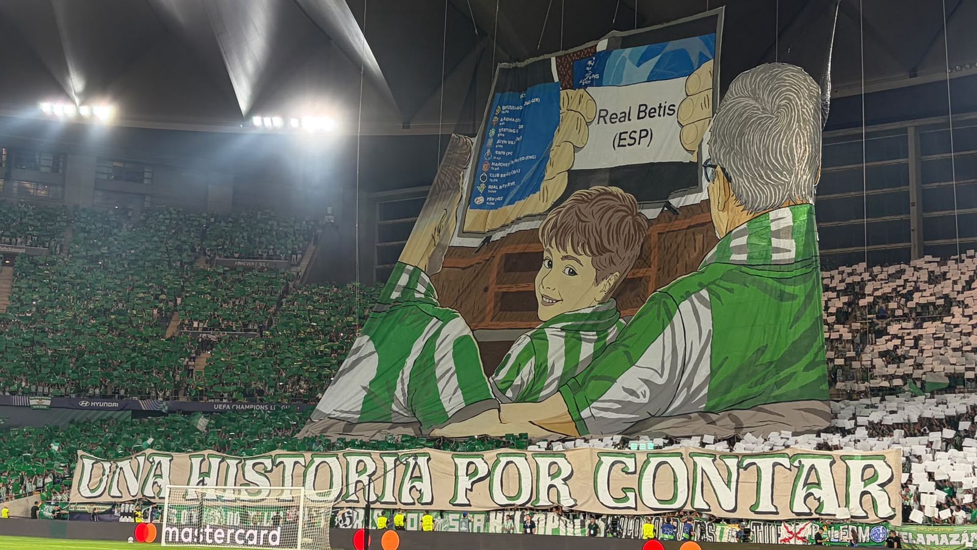 El tifo de Gol Sur 1907 contra el FC Porto