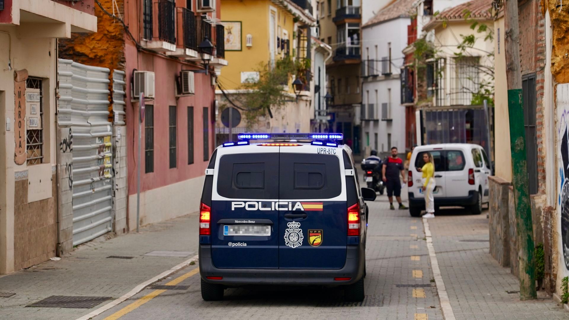 Imagen de archivo de un furgón policial en Málaga Imagen de archivo de un furgón policial en Málaga