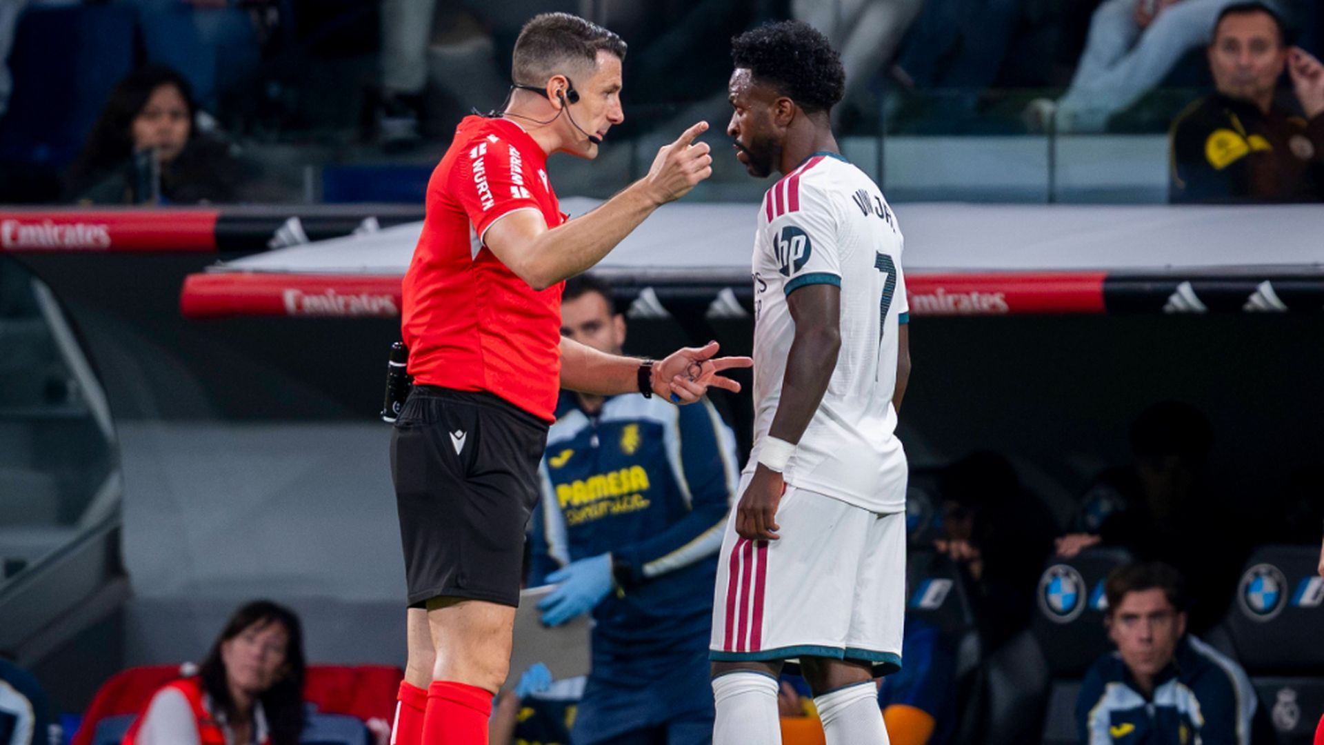 Isidro Díaz y Vinicius, en el Madrid-Villarreal