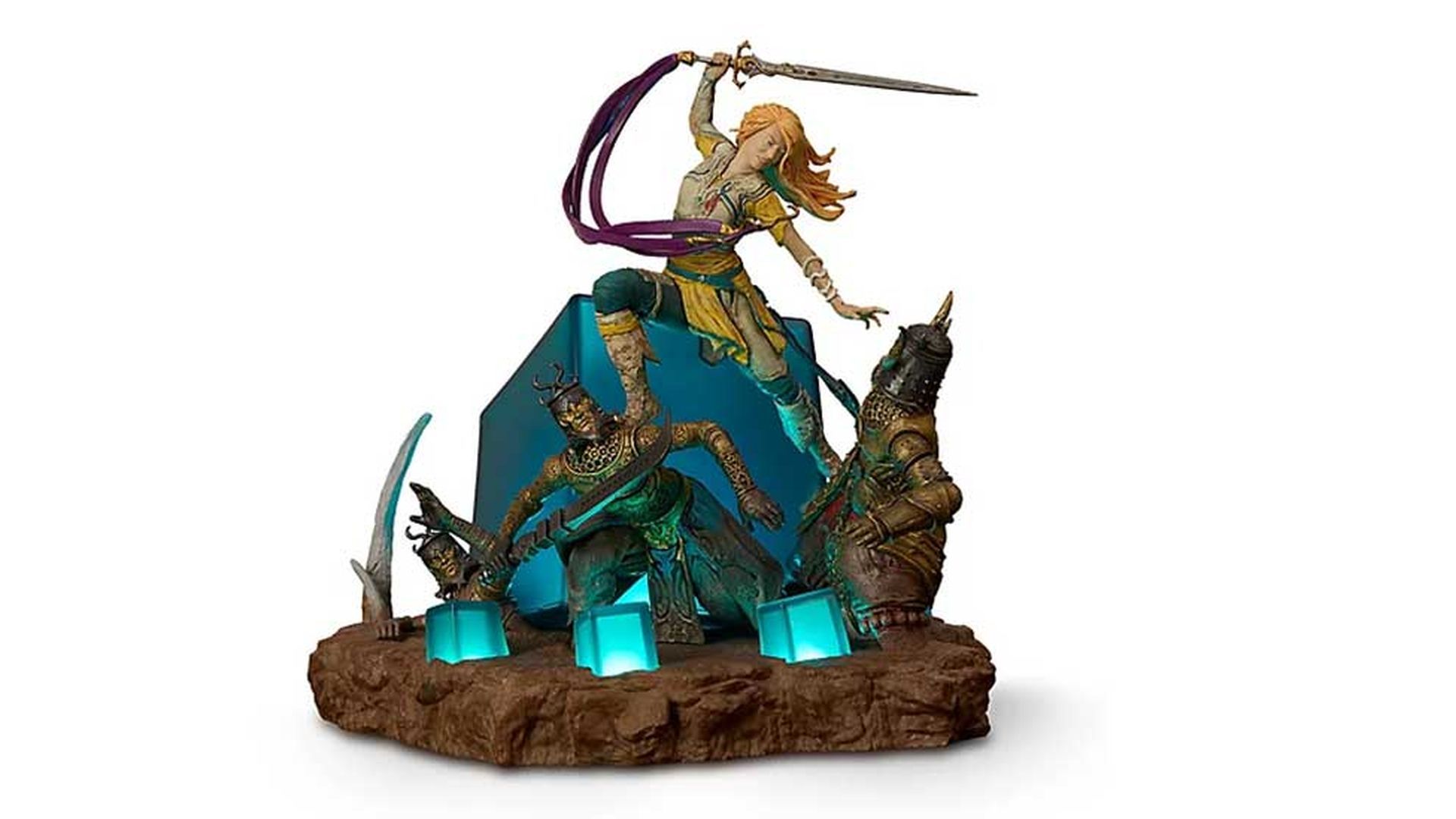 La estatua iluminada de Faye