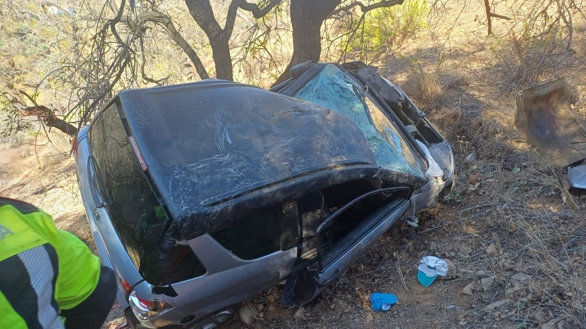 Coche accidentado en Málaga Coche accidentado en Málaga