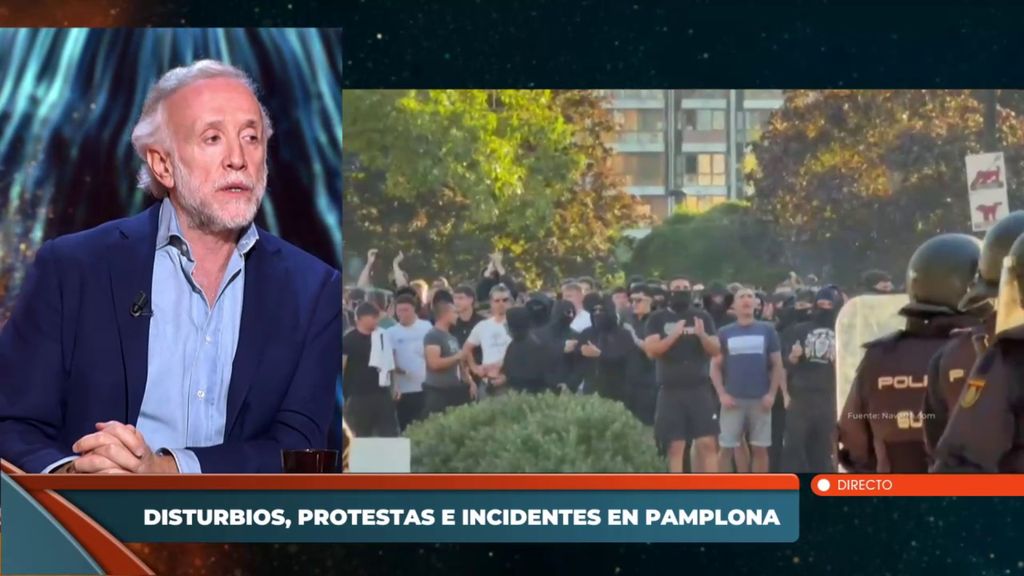 Eduardo Inda, ante las imágenes de los disturbios y protestas en Pamplona: "Nos retrotrae a los peores años de ETA, es espeluznante"