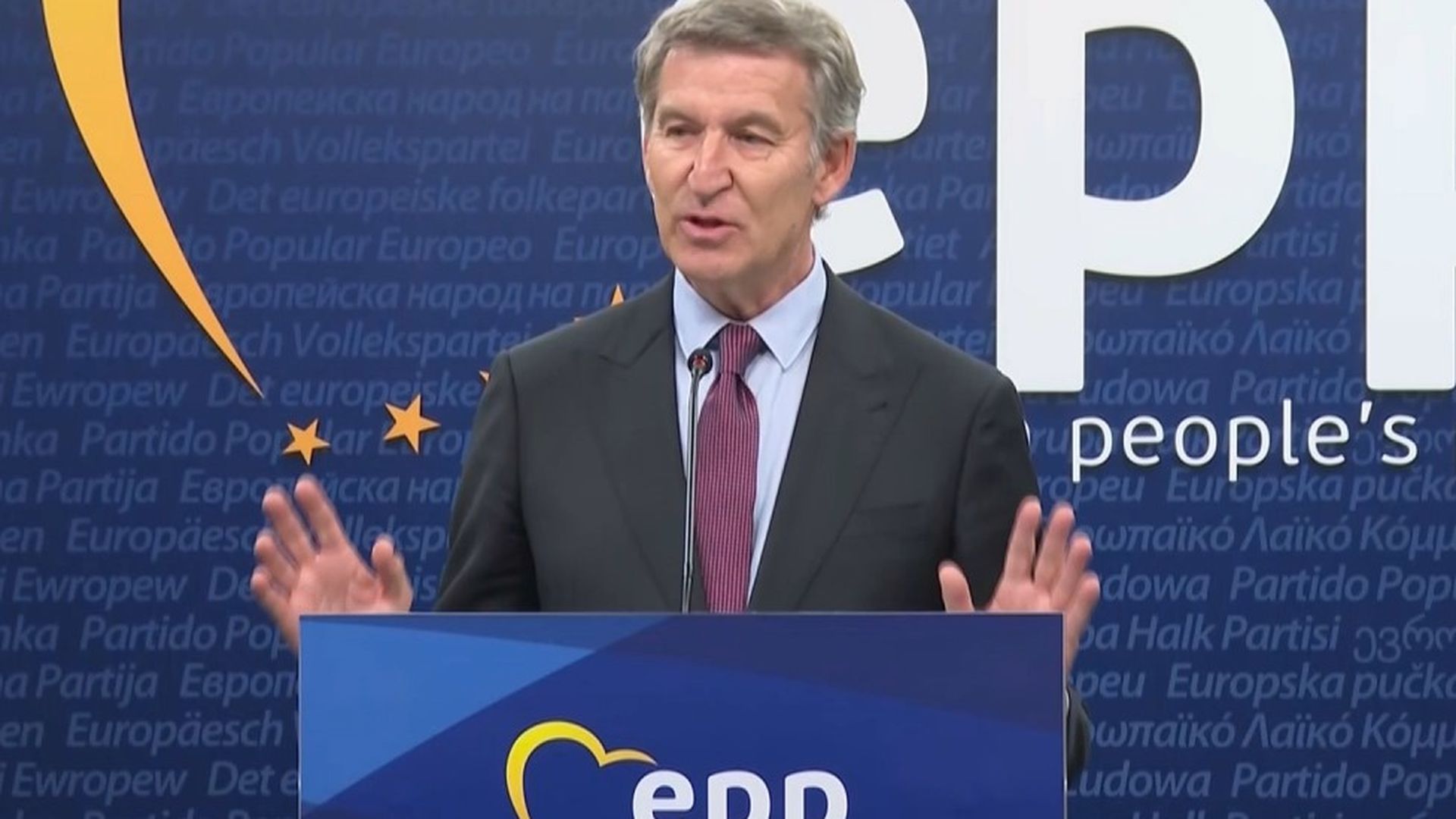 Feijóo en Bruselas critica la política migratoria del Gobierno de Sánchez