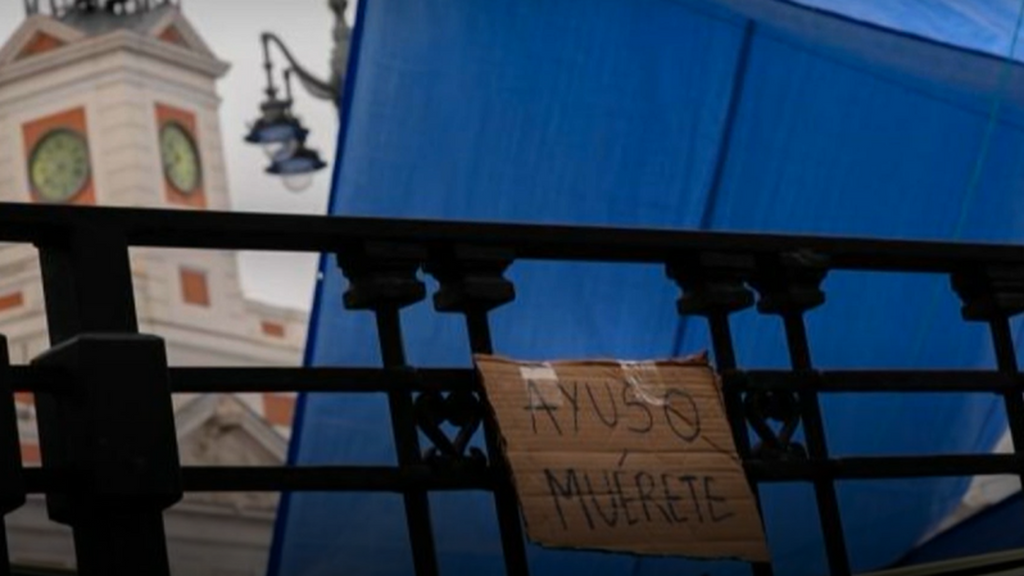 La Comunidad de Madrid denuncia ante la Fiscalía "amenazas" a Ayuso en la acampada de Sol