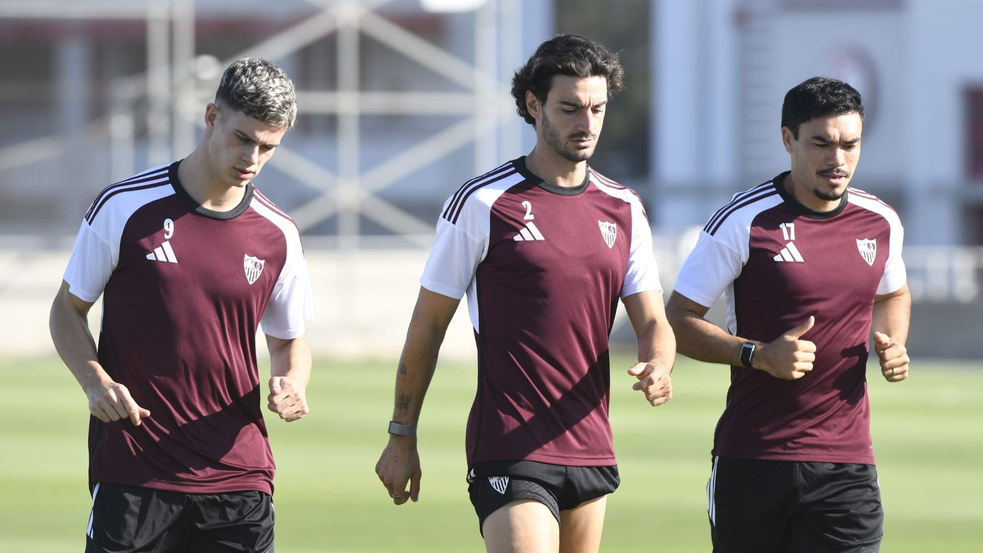 Robbie Ure, Juan Iglesias y Suazo, en el entrenamiento de este miércoles