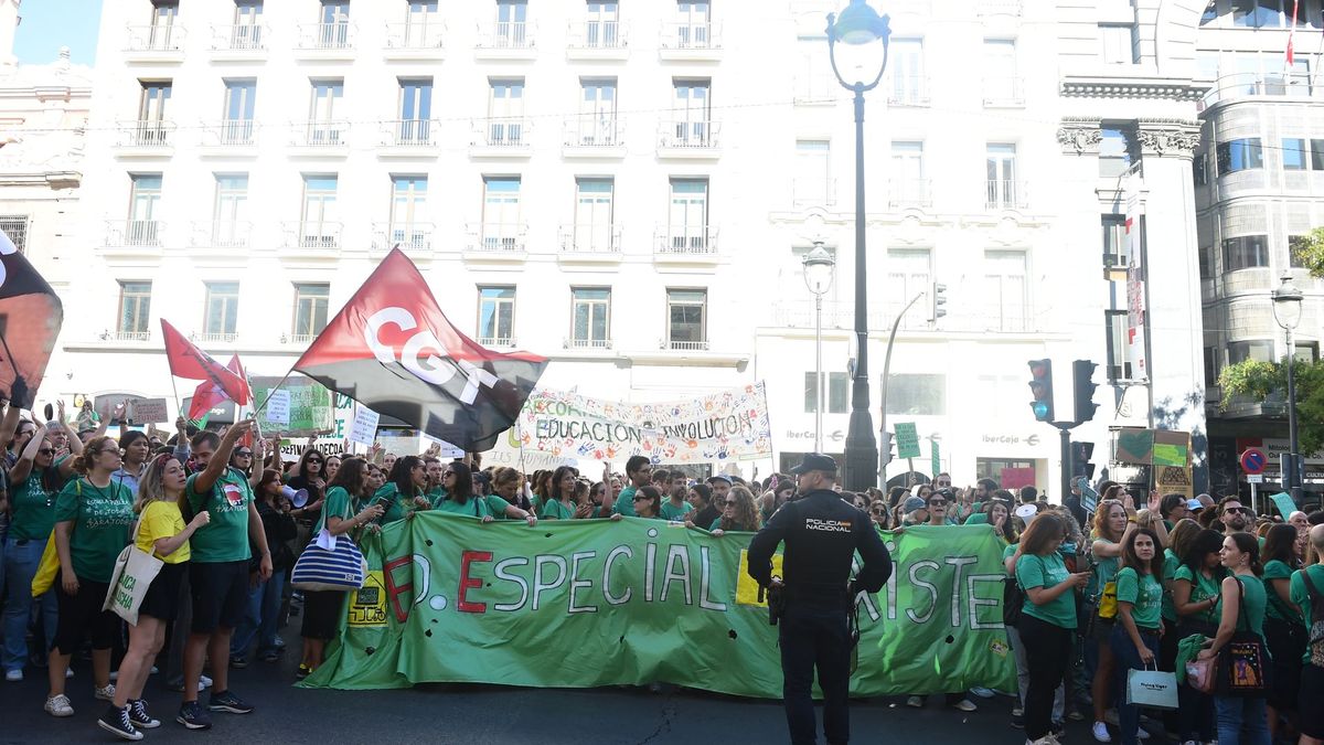 Segunda jornada de la huelga de profesores en Madrid