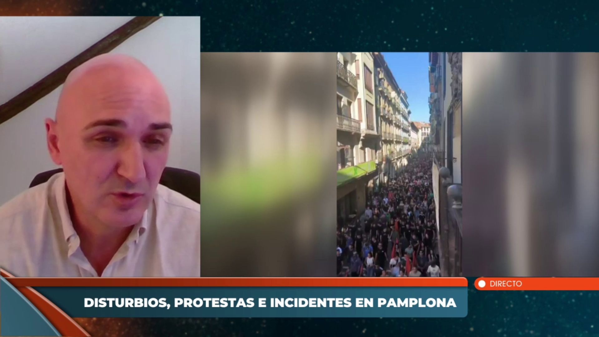 Serafín Giraldo señala los elementos comunes de las protestas en la Complutense, Sol y Pamplona: "Se han detectado banderas rojas en los tres lugares"
