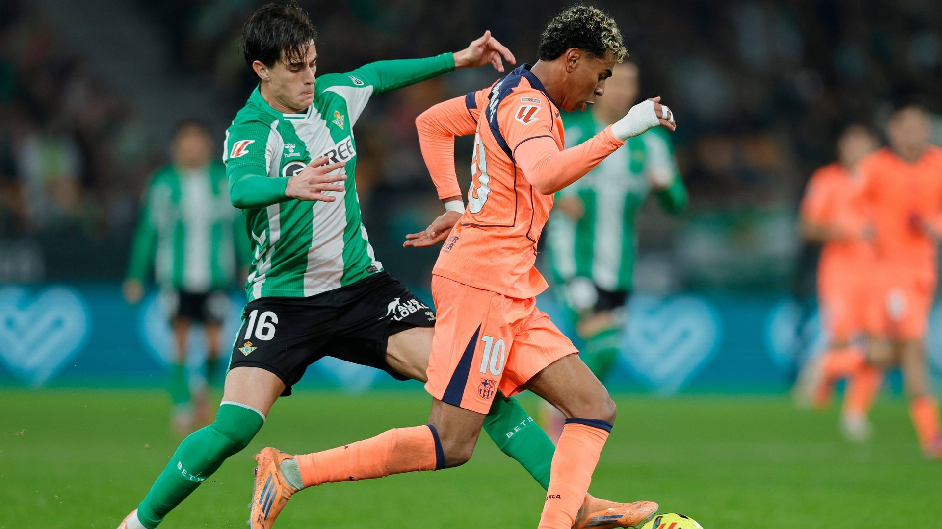 Valentín Gómez y Lamine Yamal, en el último Betis-Barça Valentín Gómez y Lamine Yamal, en el último Betis-Barça