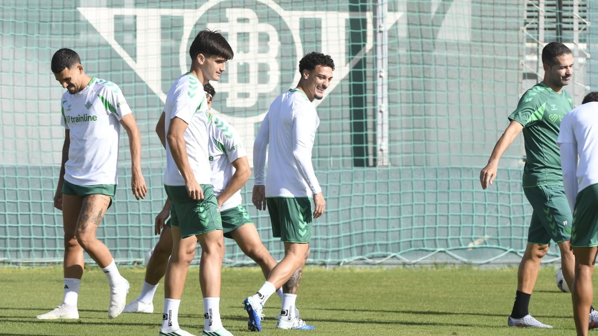 Antony, en el entrenamiento previo al Betis-Barça