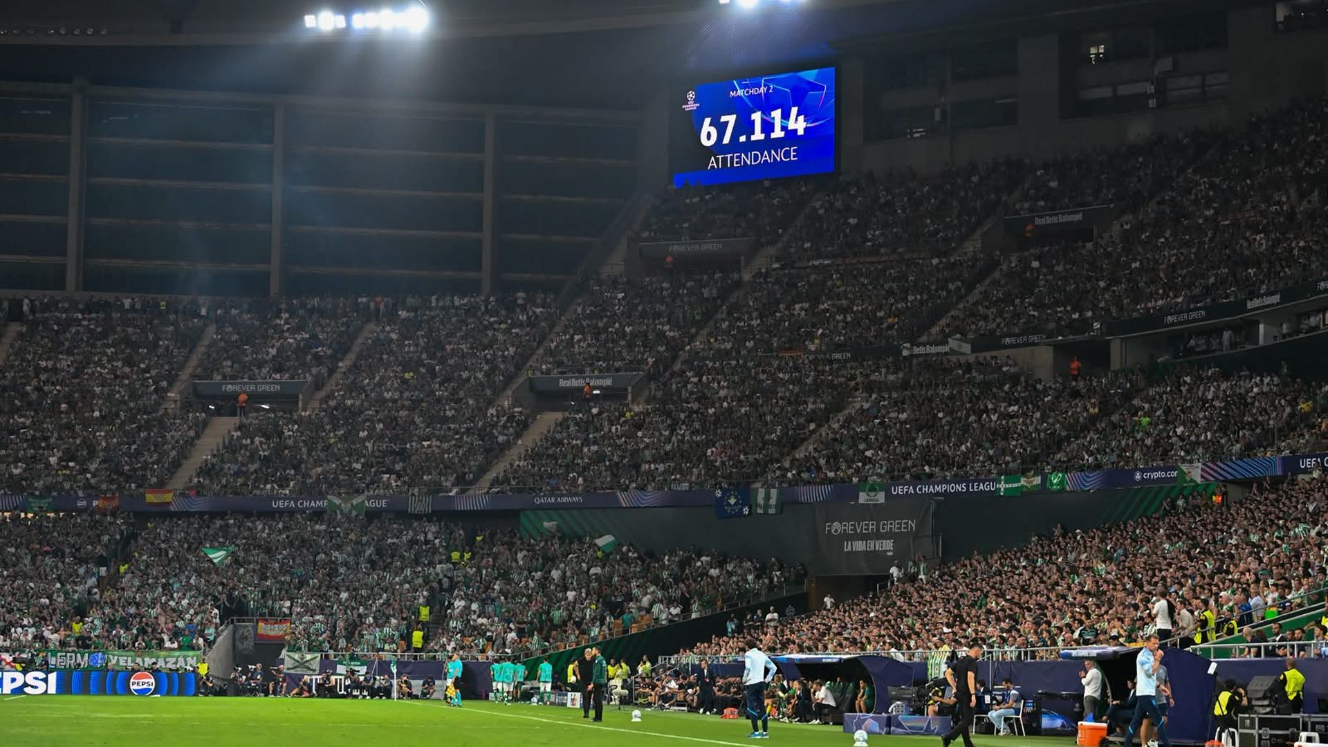 La asistencia en La Cartuja para el Betis - Oporto
