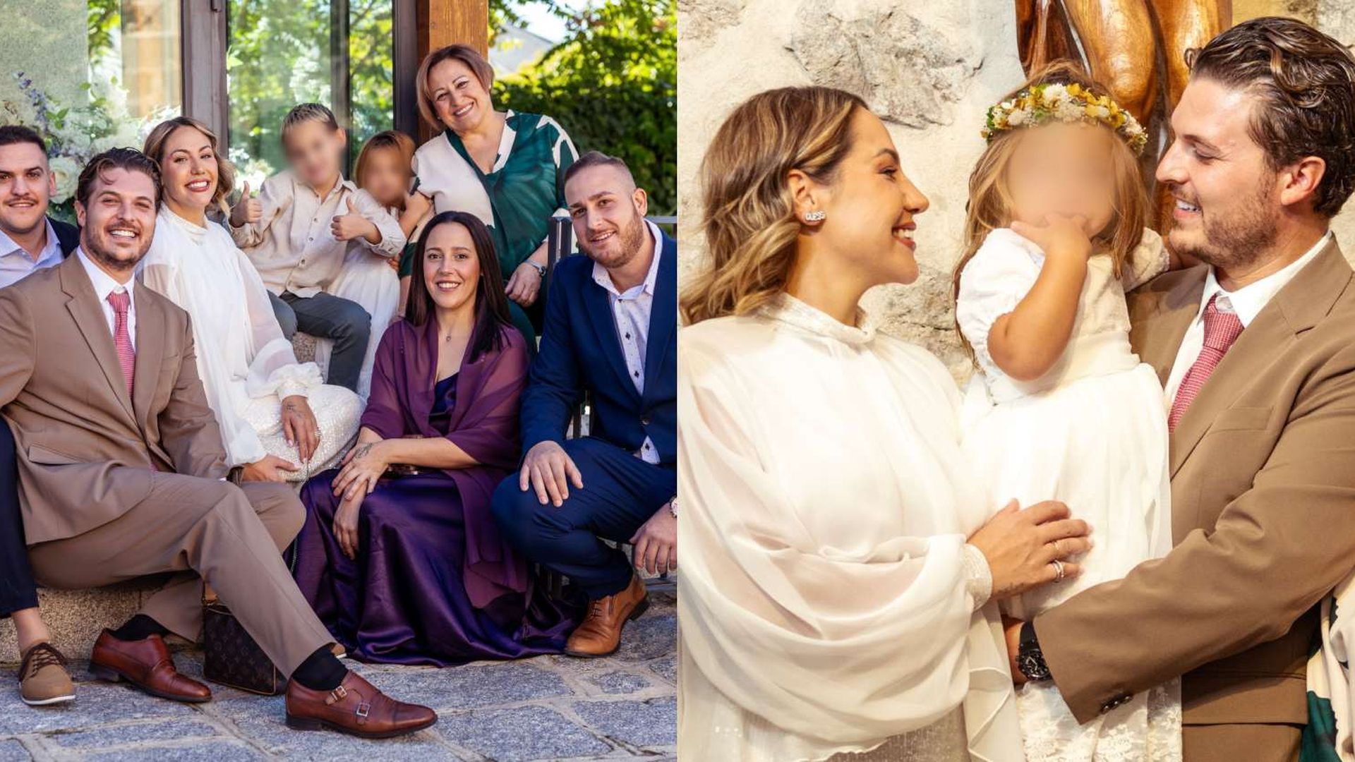 Las imágenes del bautizo de la hija de Steisy y Pablo