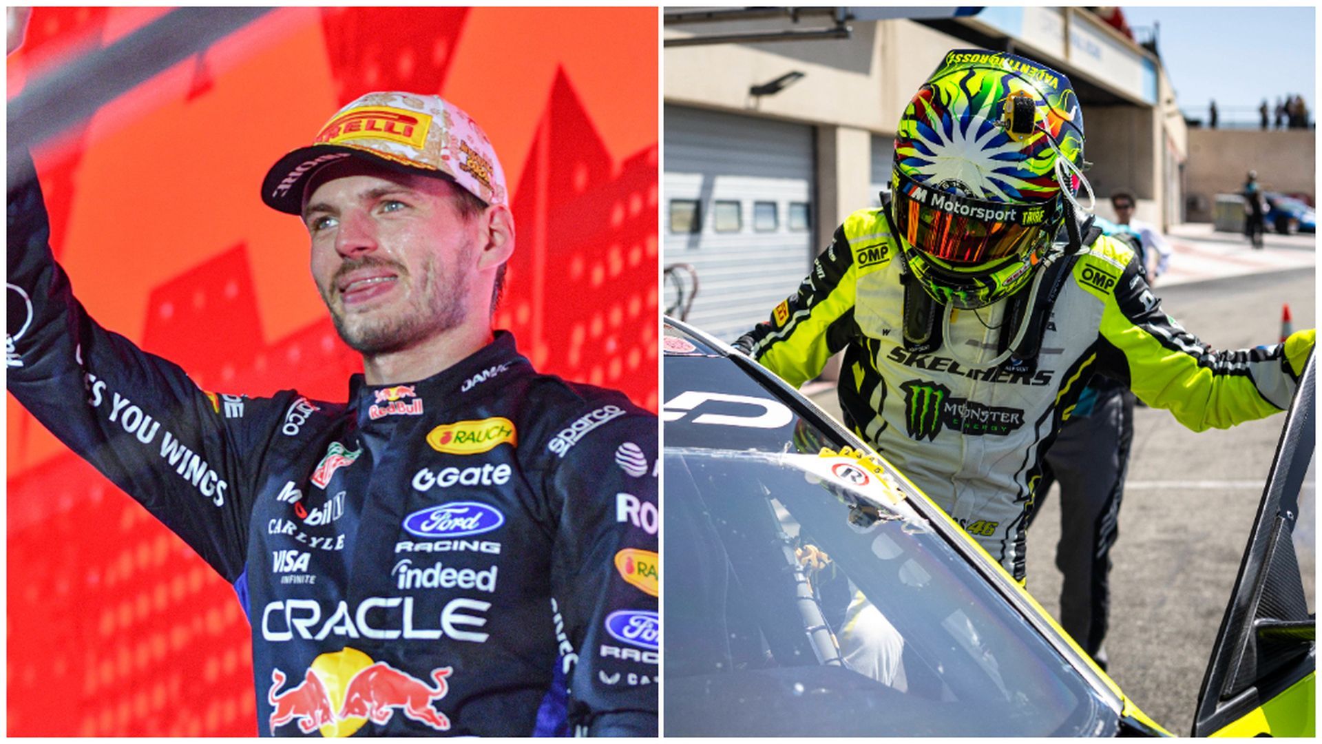 Max Verstappen y Valentino Rossi Max Verstappen y Valentino Rossi