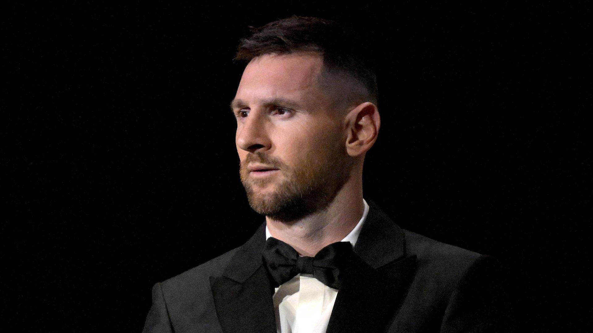 Messi en la gala de entrega del balón de oro en 2023 Messi en la gala de entrega del balón de oro en 2023