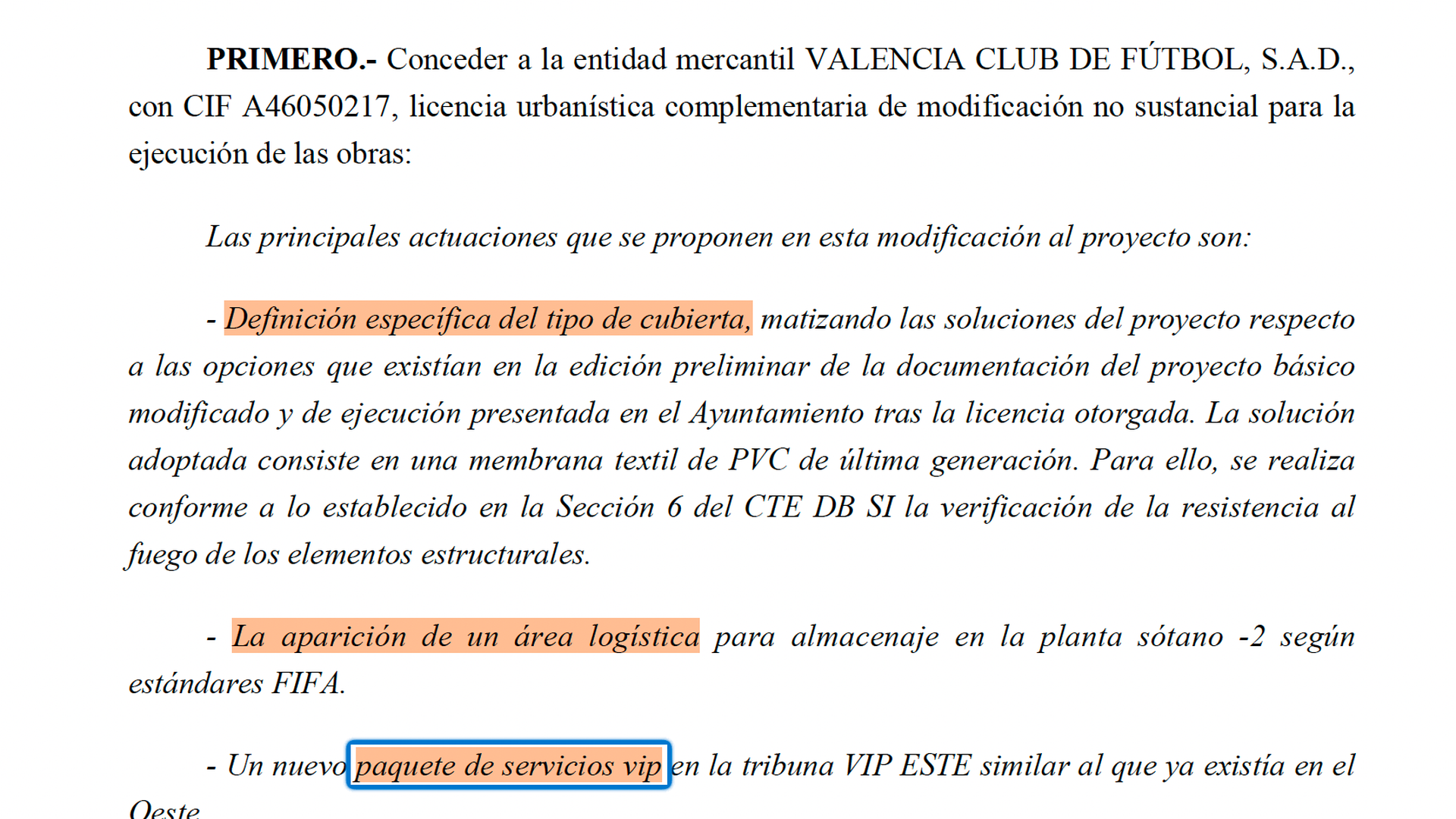 Urbanismo da luz verde a los cambios en la cubierta y las zonas Vip y de prensa del Nou Mestalla